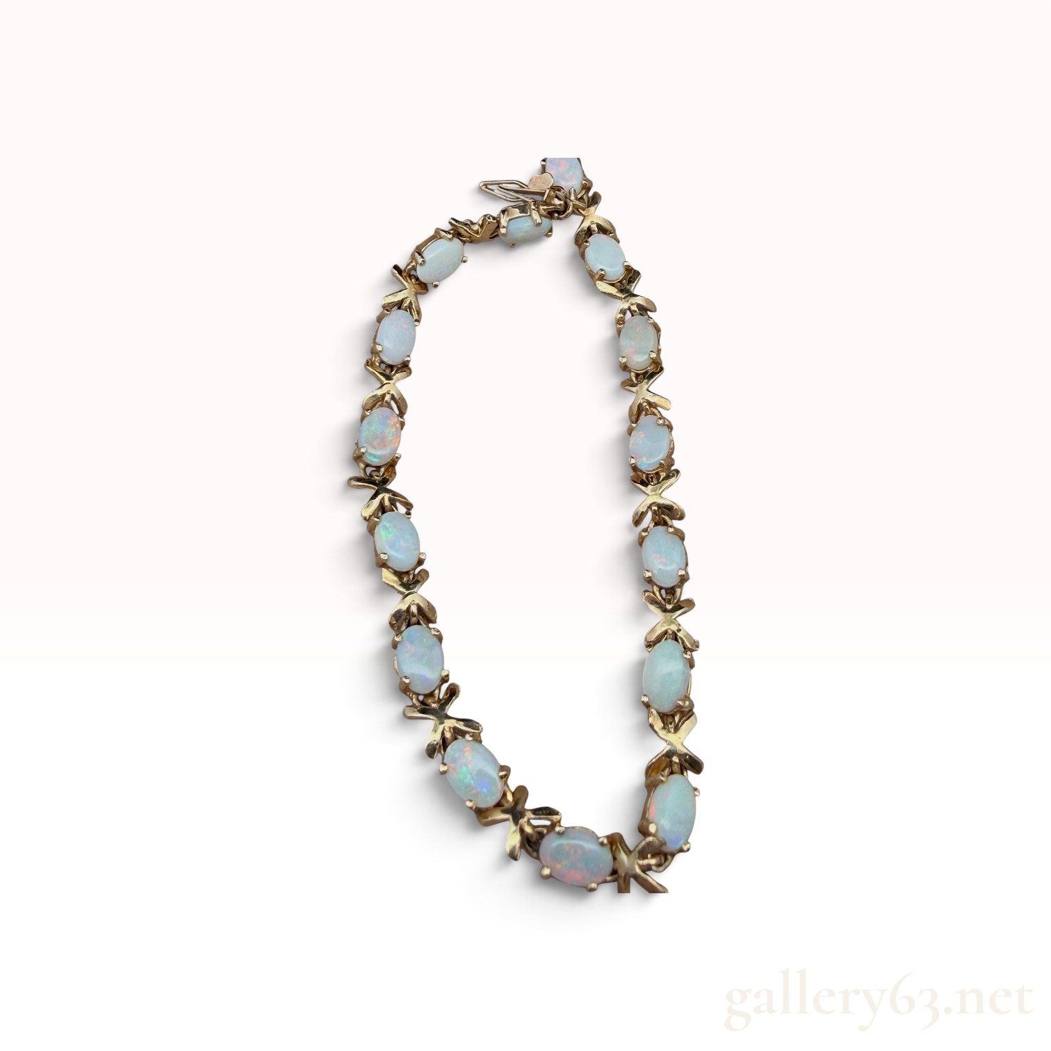 14k Opal Tennis Bracelet