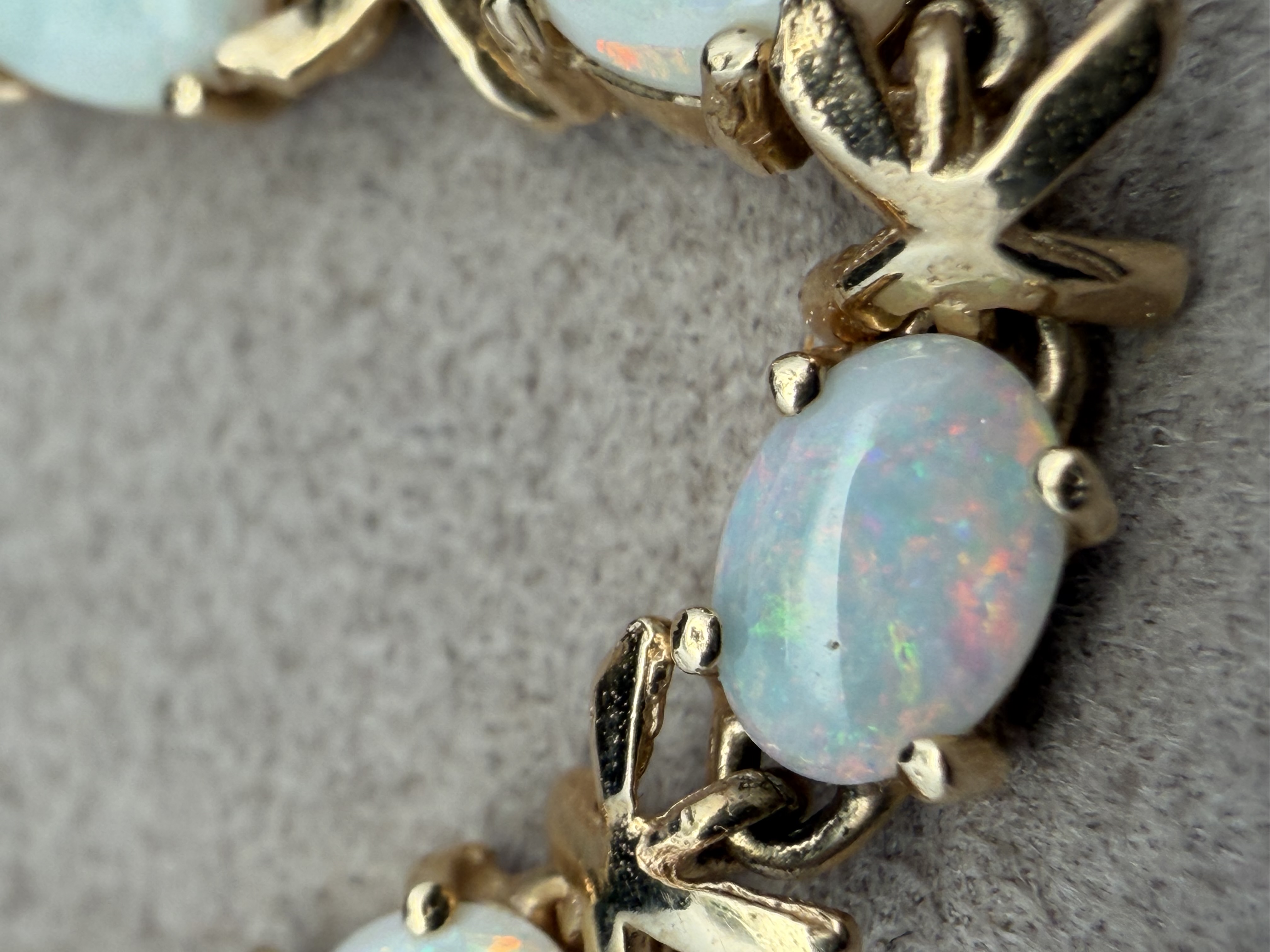 14k Opal Tennis Bracelet