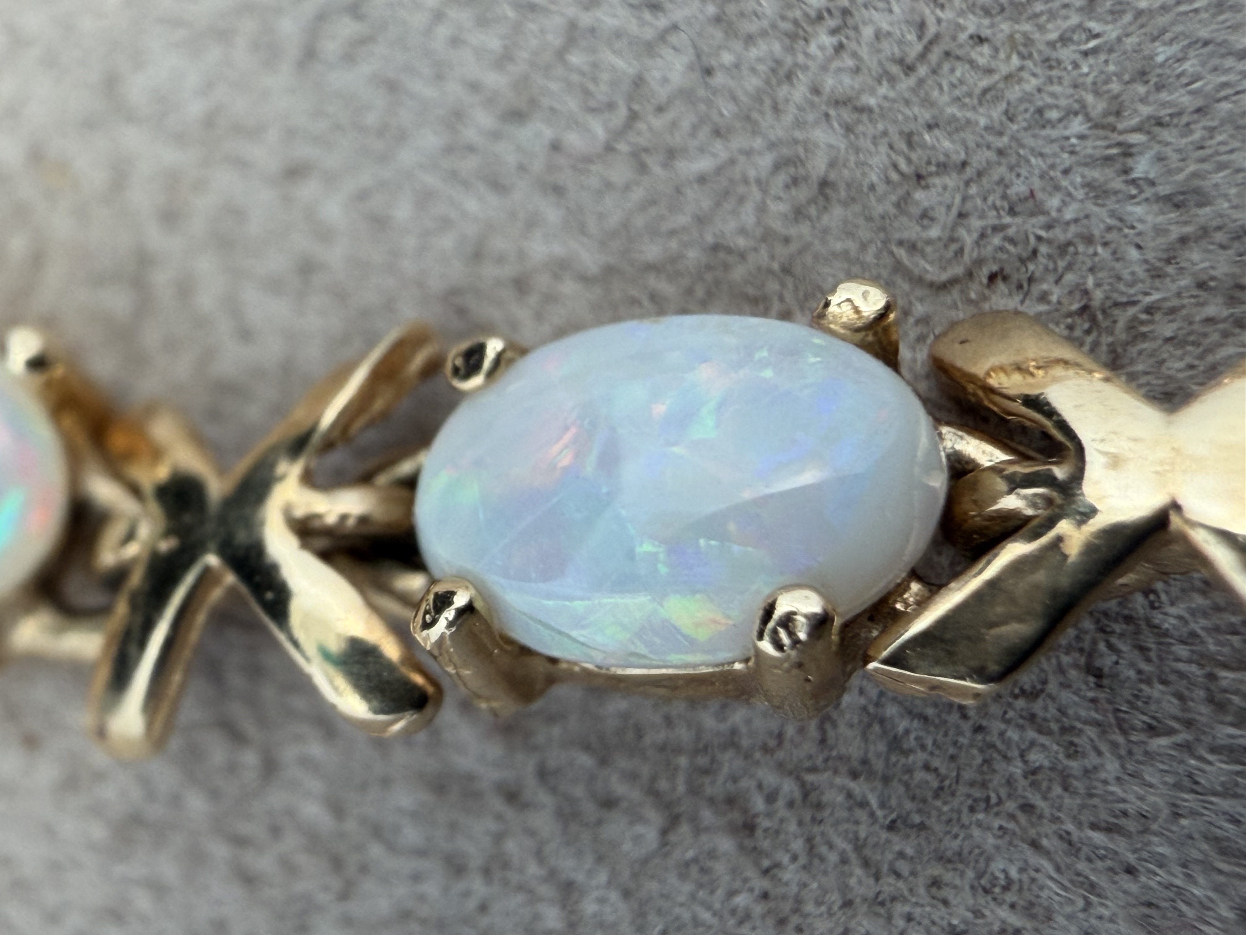 14k Opal Tennis Bracelet