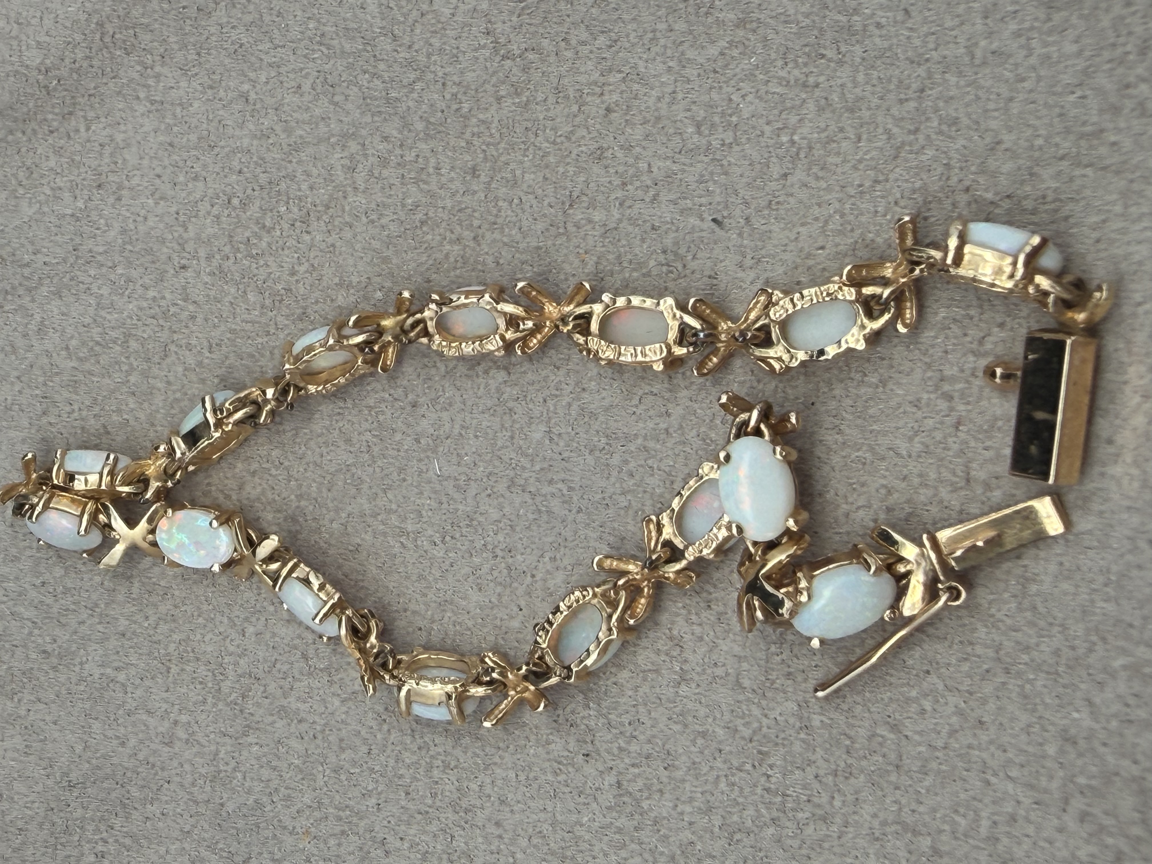 14k Opal Tennis Bracelet