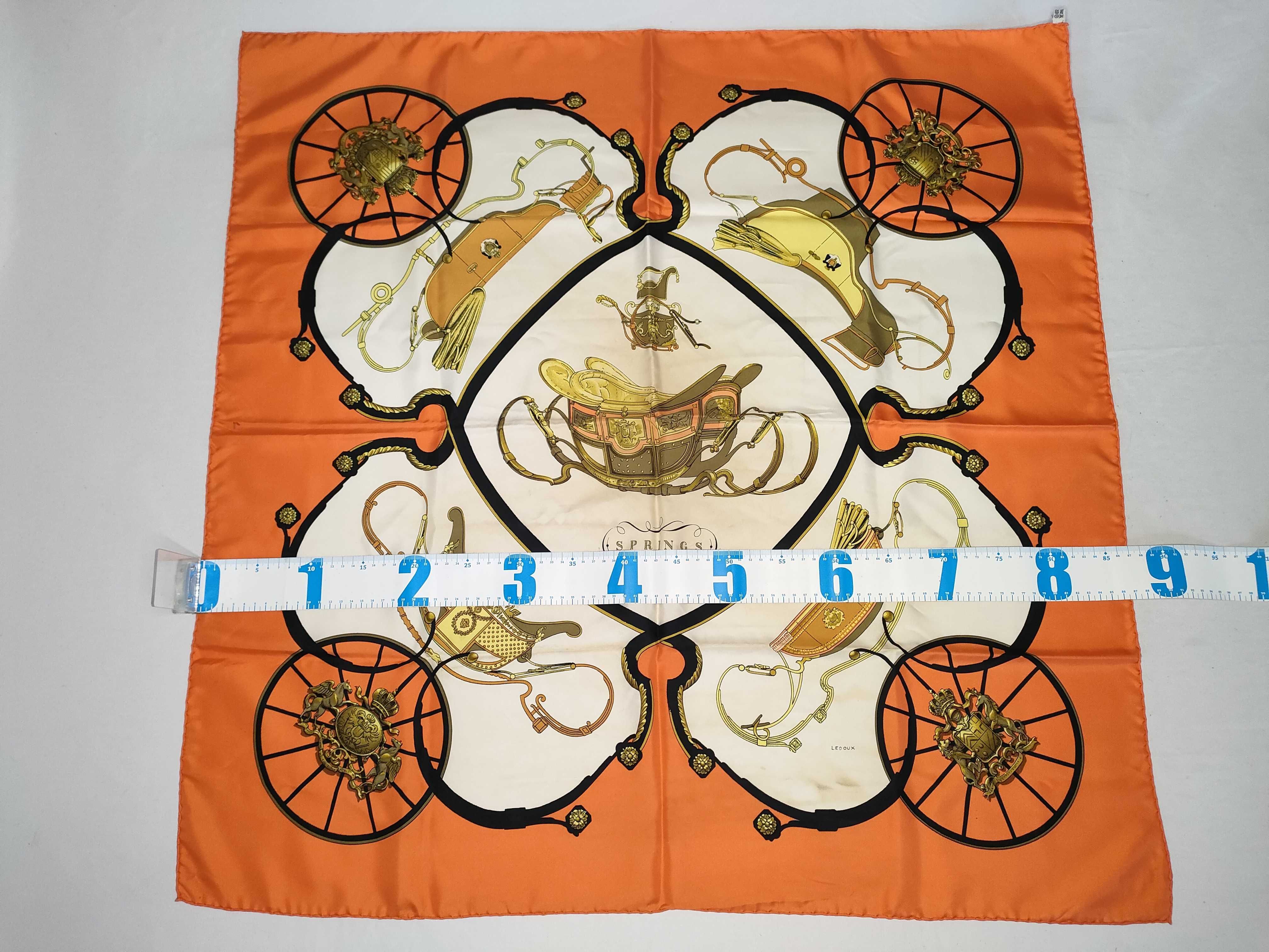 Hermes Springs Philippe Ledoux Silk Carre Scarf
