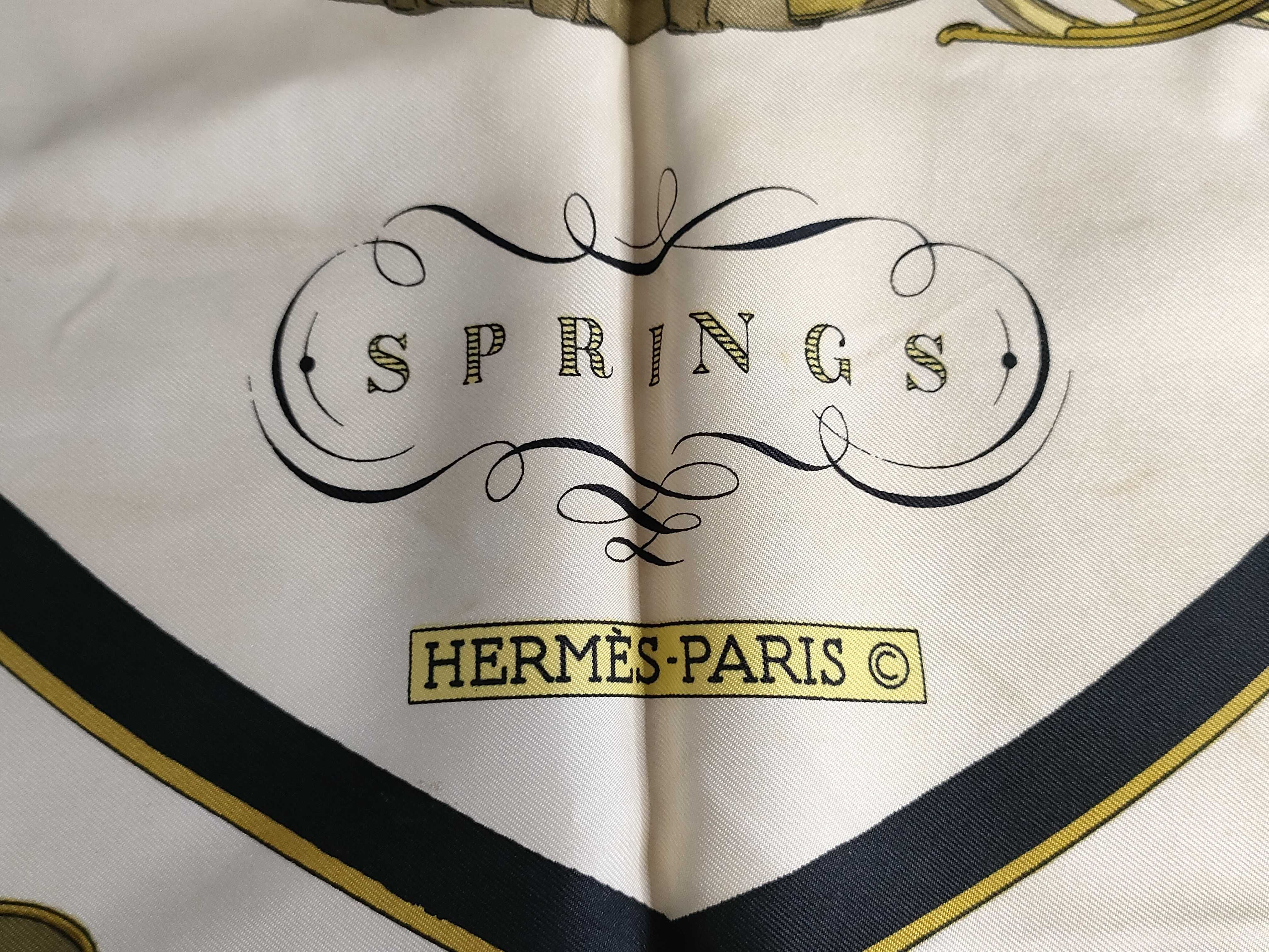 Hermes Springs Philippe Ledoux Silk Carre Scarf