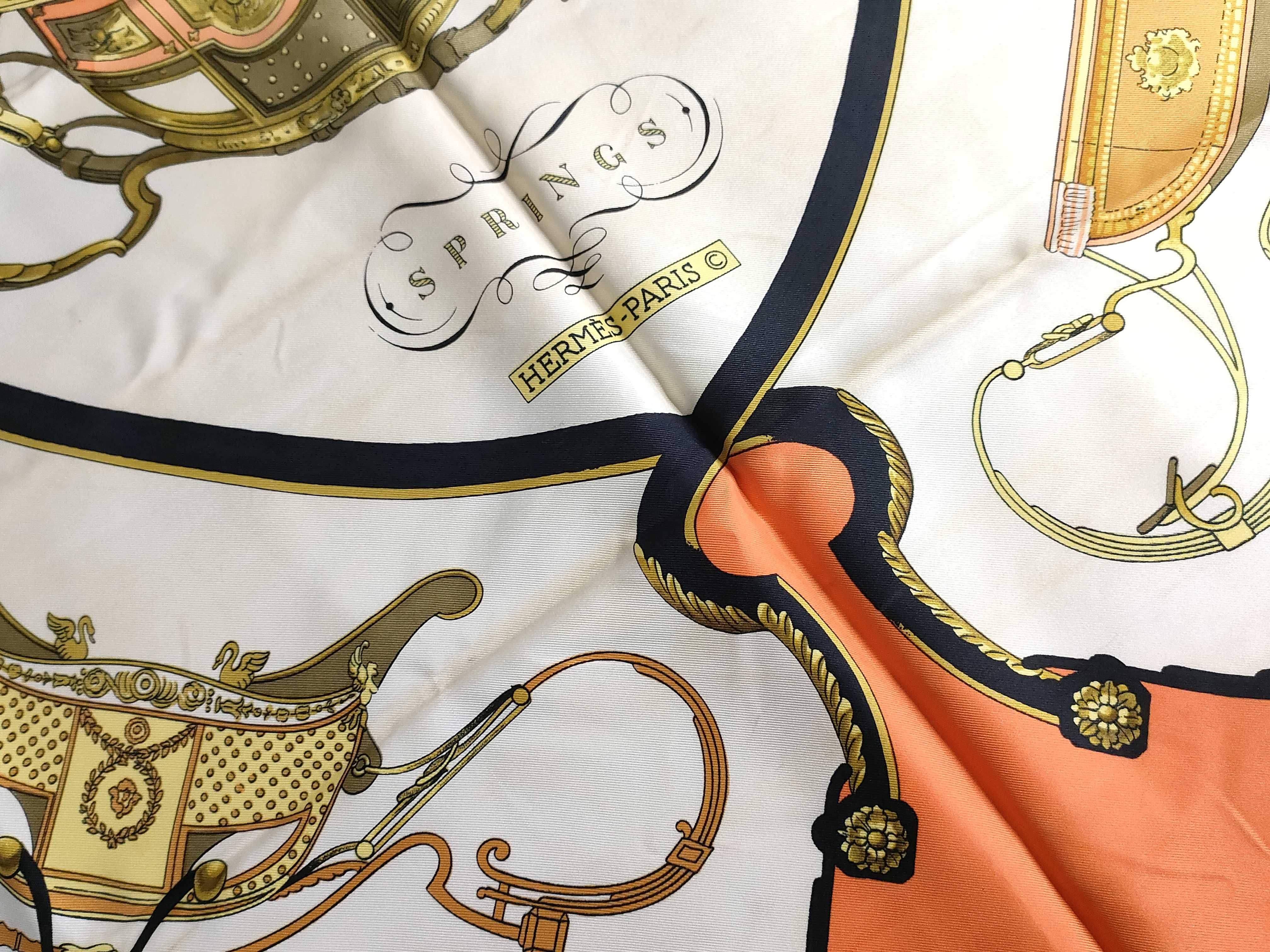 Hermes Springs Philippe Ledoux Silk Carre Scarf