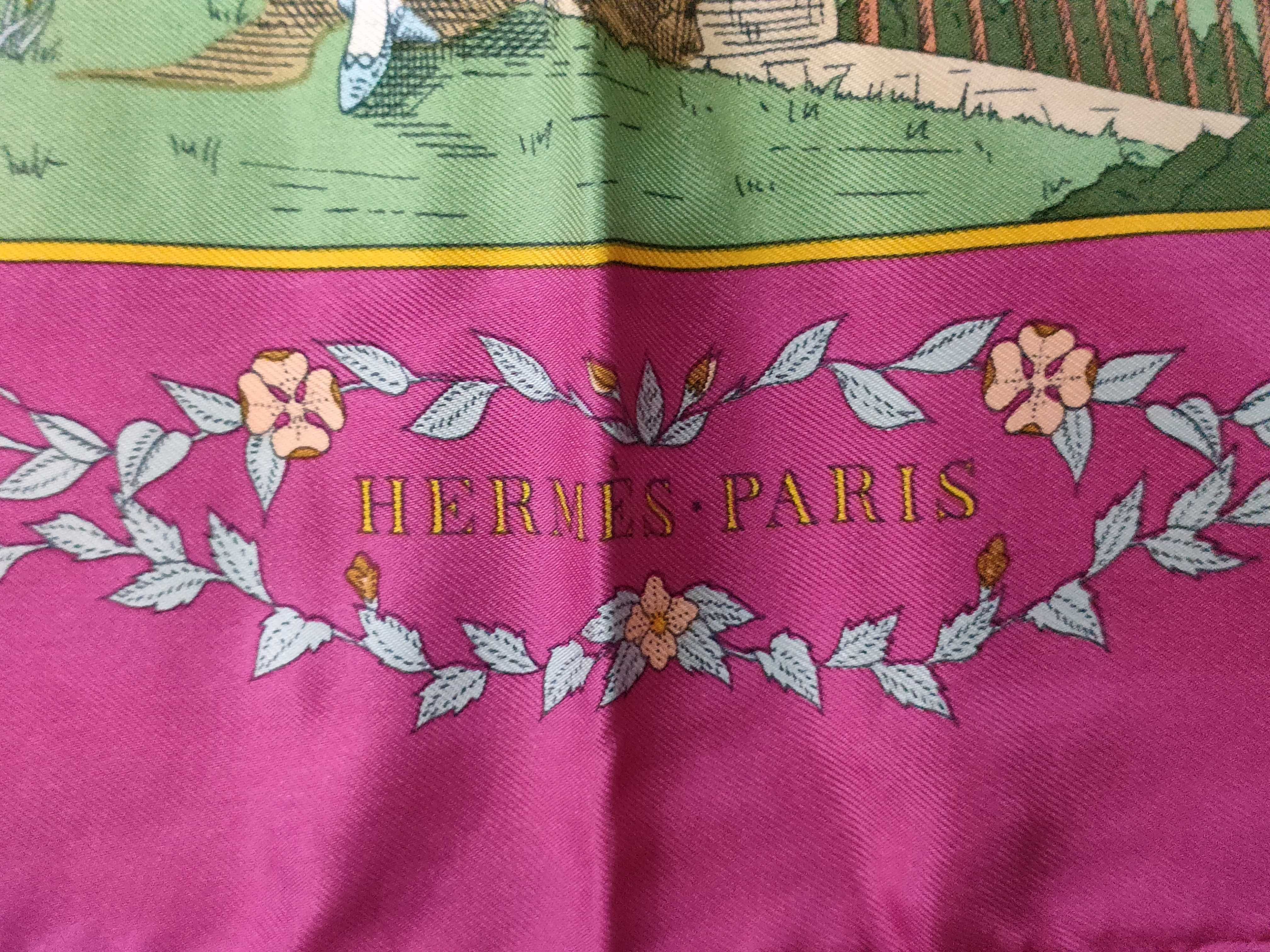 Hermes Costumes des Departements de la Seine Silk Scarf by Zoe Pauwels