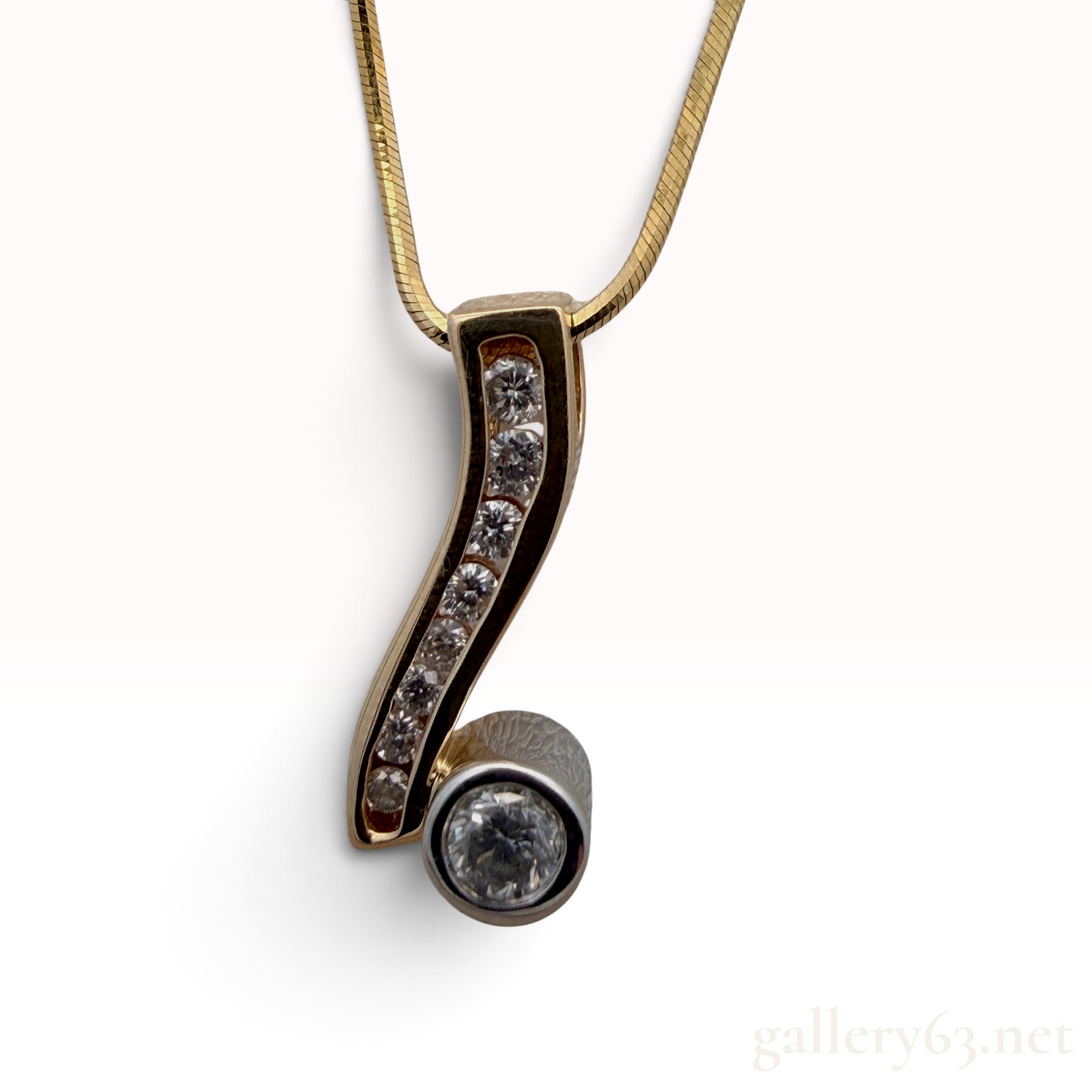 14k Yellow Gold Diamond Necklace