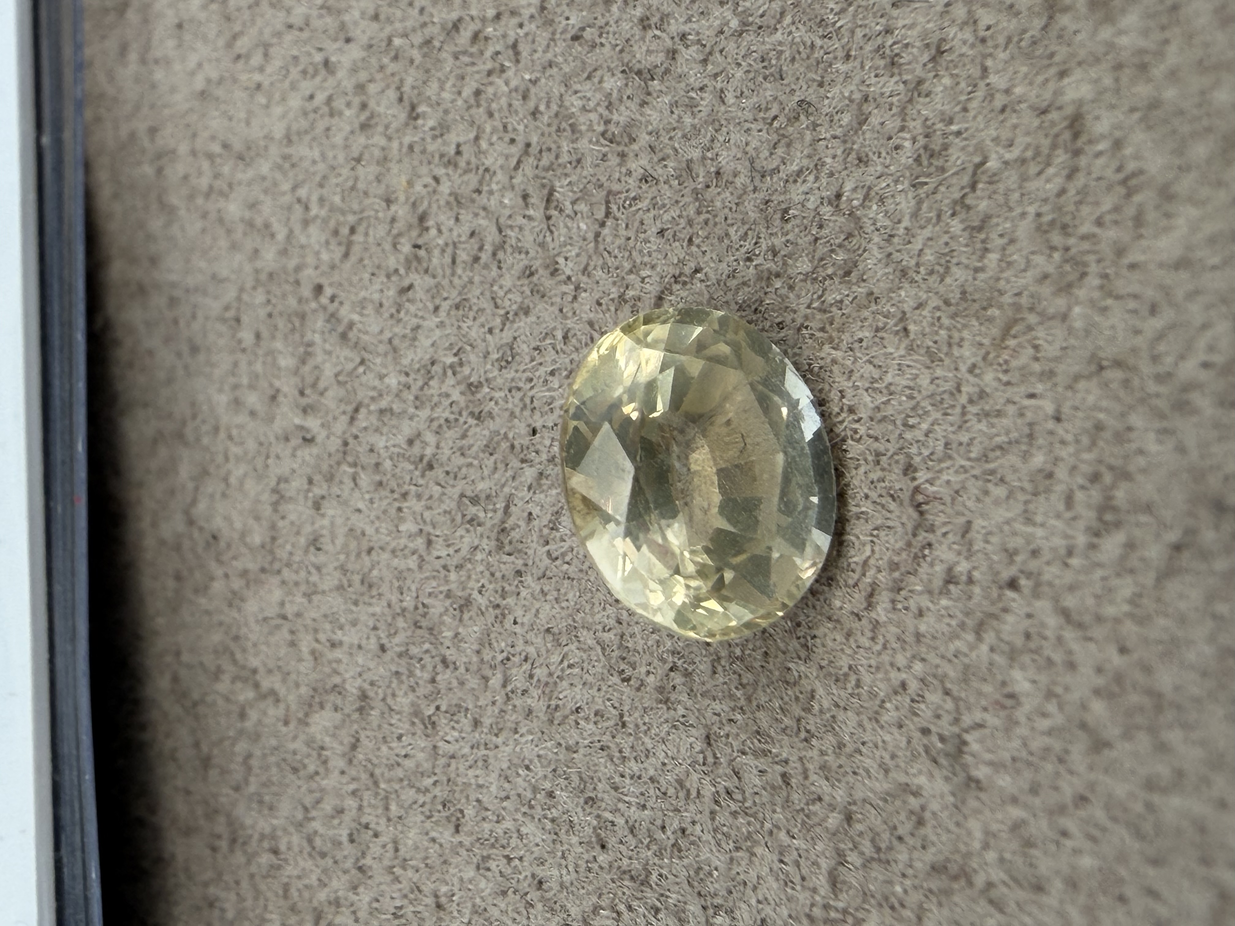 1.35 Carat Certified Yellow Sapphire