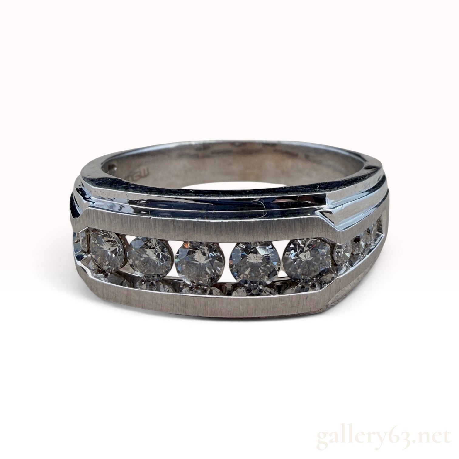 10k White Gold Men's Diamond Ring