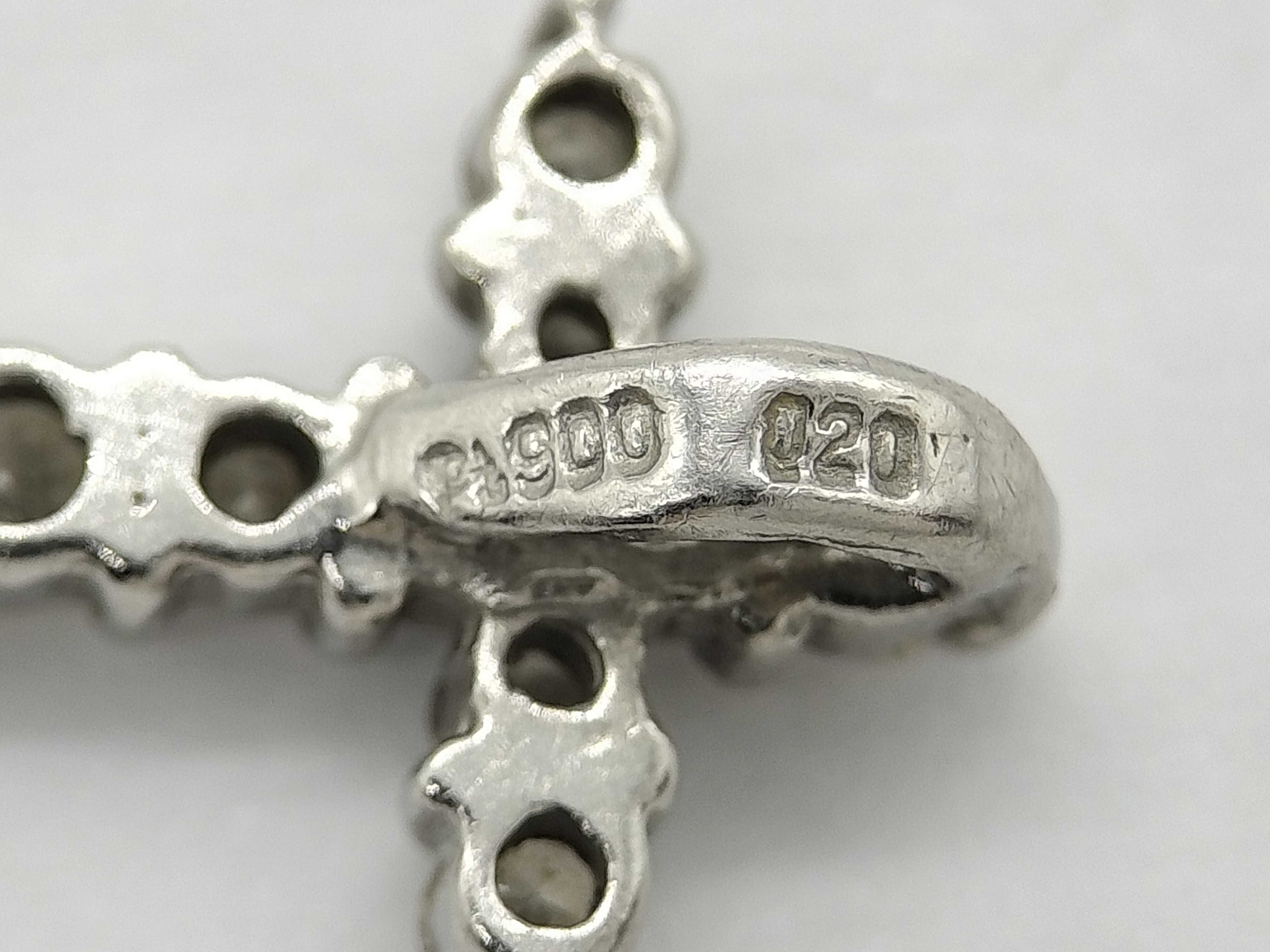 Platinum and 0.20 Carat Diamond Cross Pendant