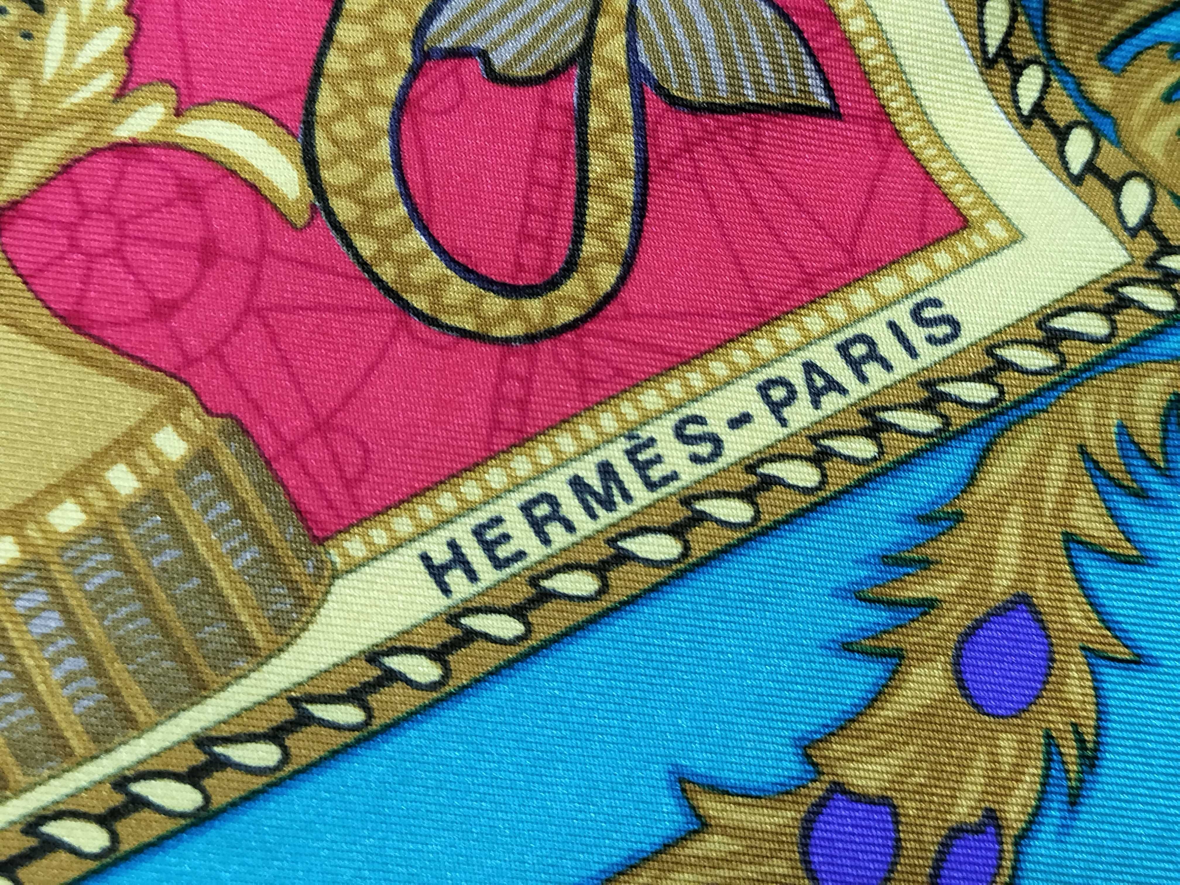 Hermes Les Bissones de Venise Silk Twill Scarf