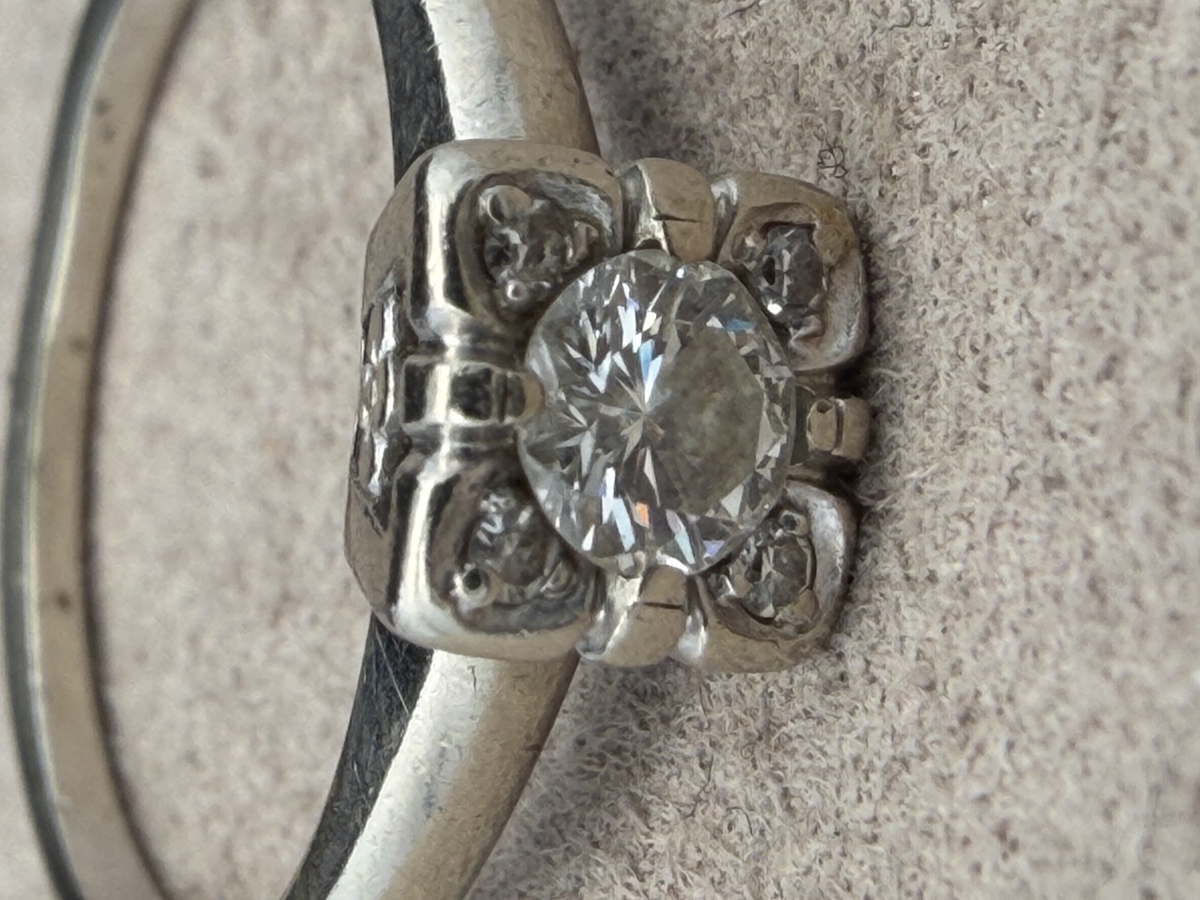 14k White Gold Diamond Ring
