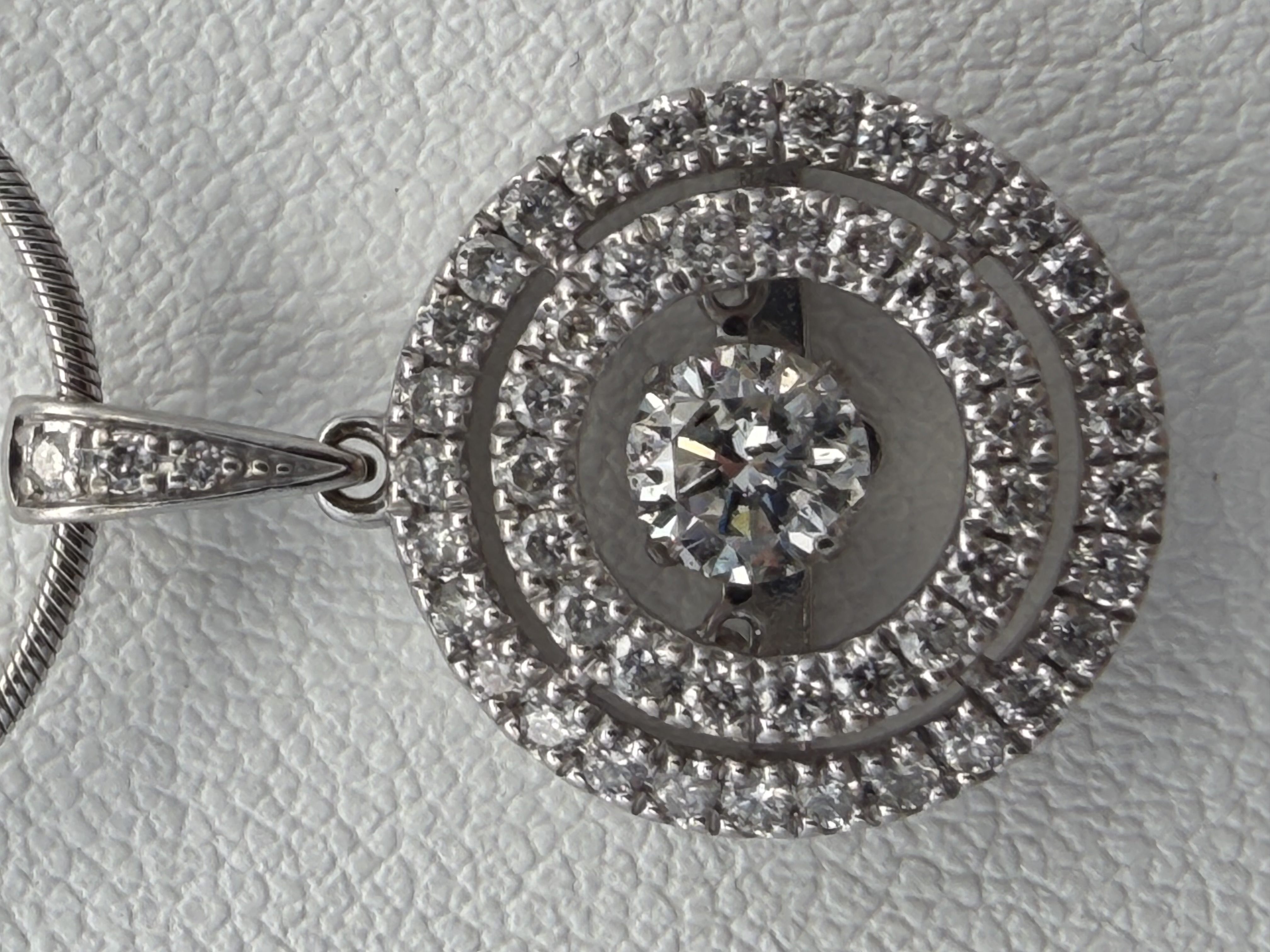 14k White Gold Diamond Necklace