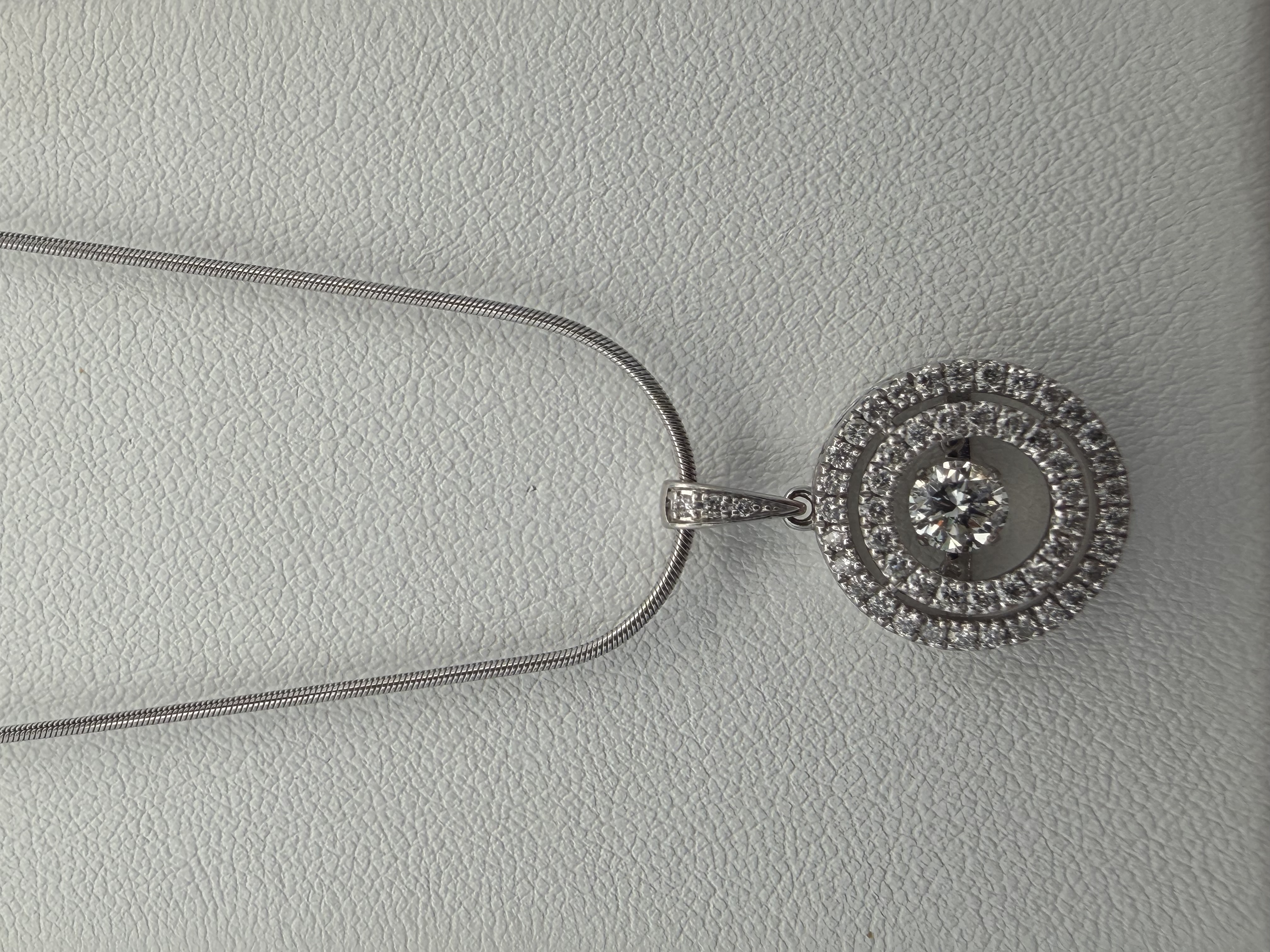 14k White Gold Diamond Necklace