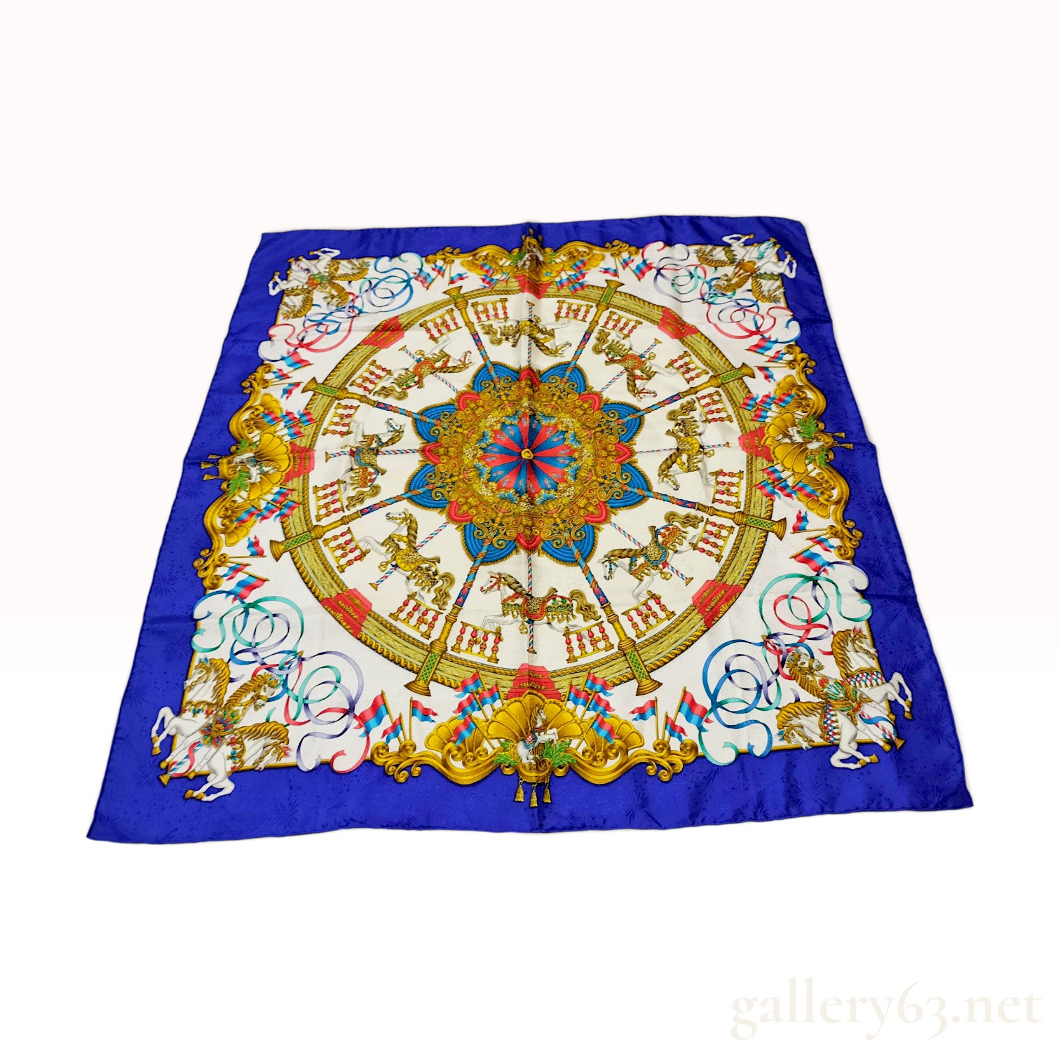 Hermes Luna Park Silk Jacquard Carre 90 Scarf