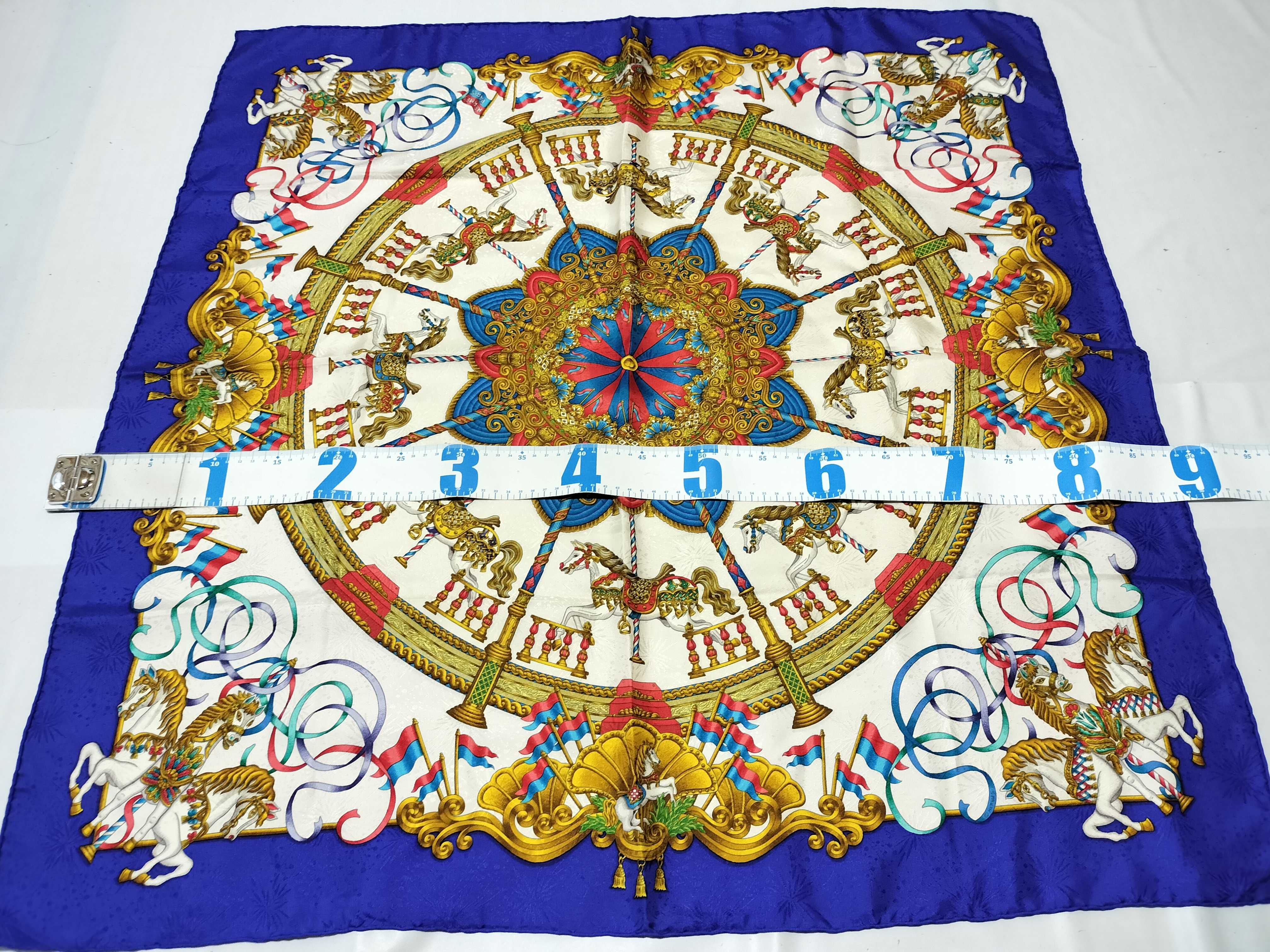 Hermes Luna Park Silk Jacquard Carre 90 Scarf