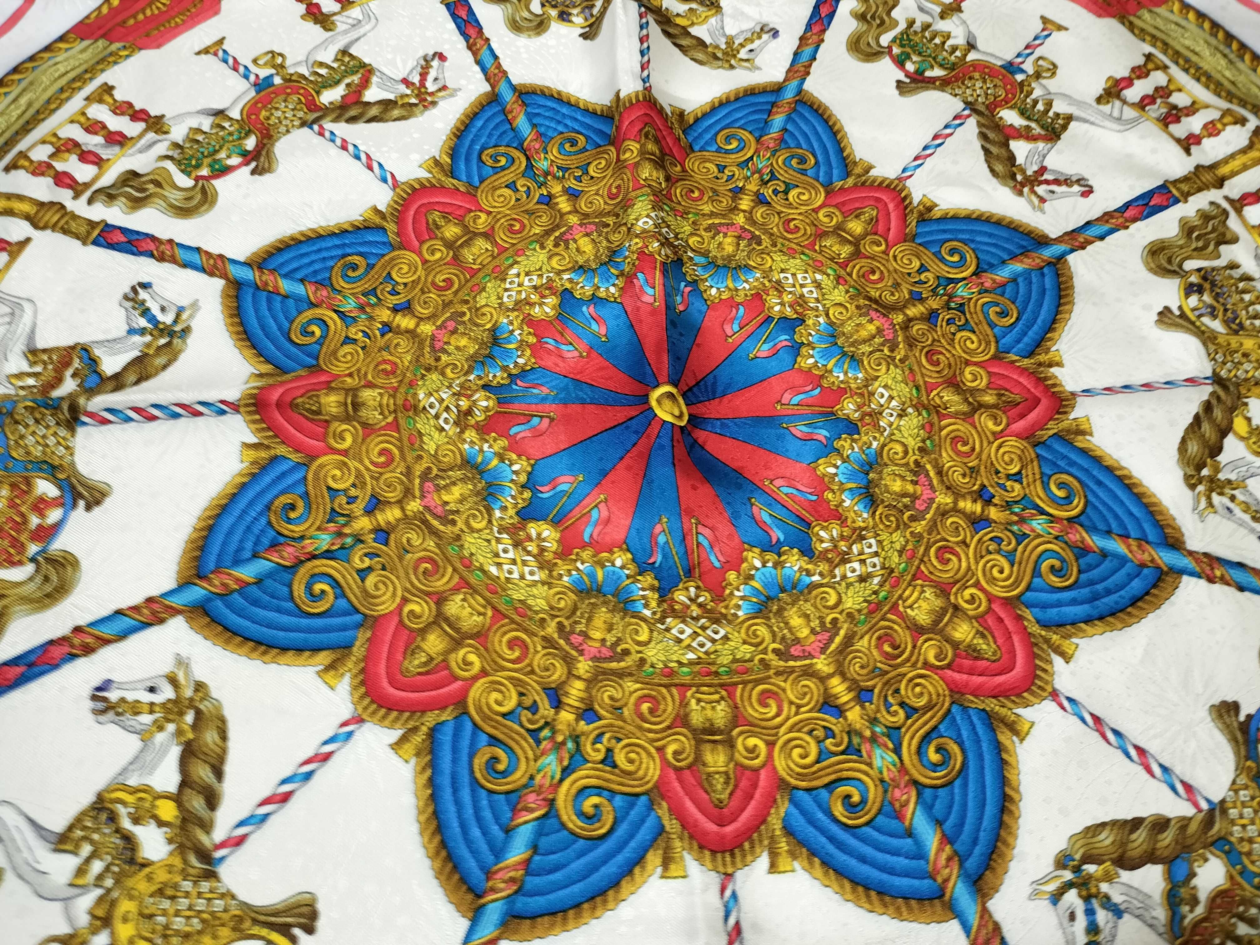 Hermes Luna Park Silk Jacquard Carre 90 Scarf