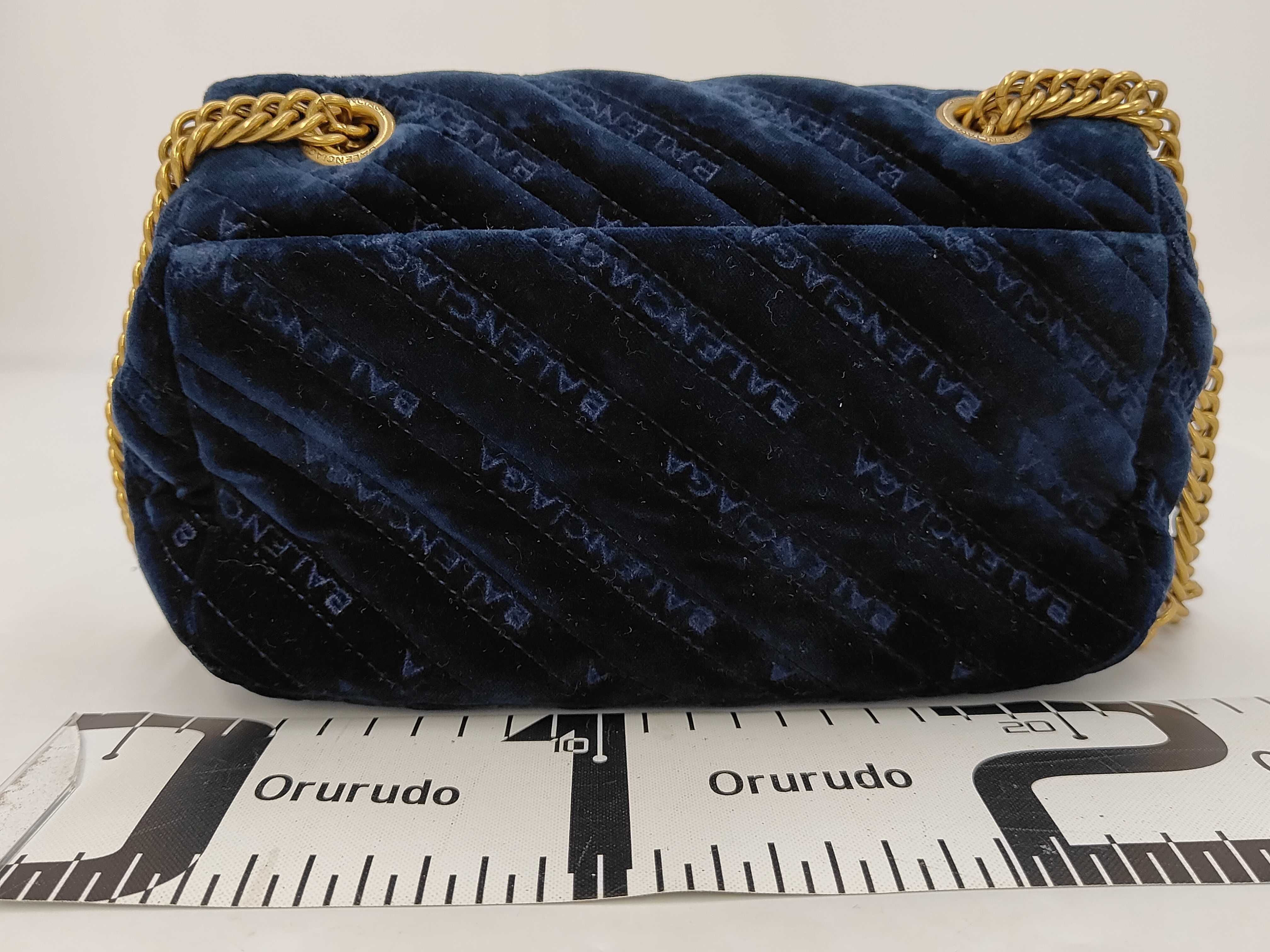 Balenciaga BB Round Quilted Velvet Shoulder Bag