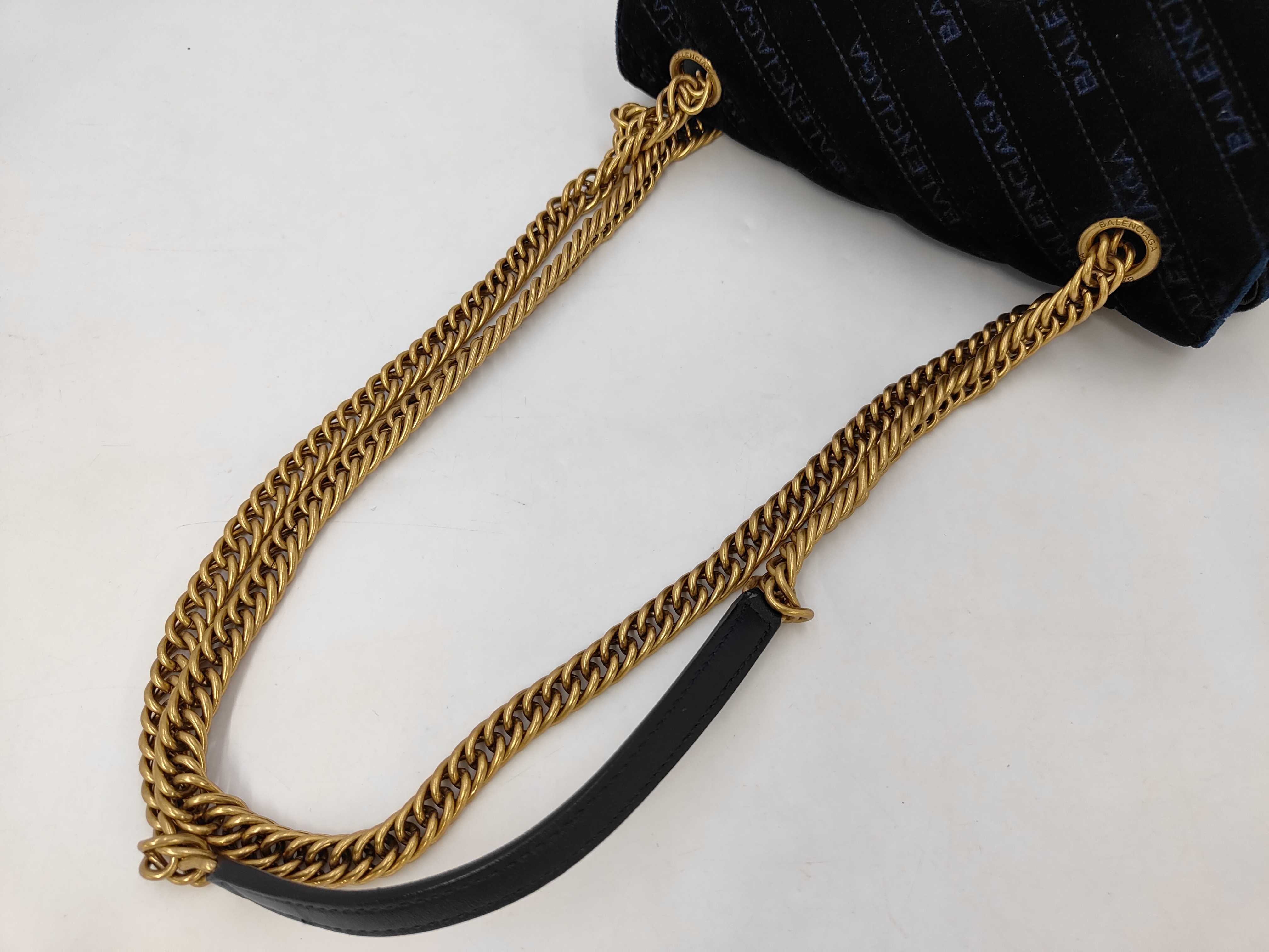 Balenciaga BB Round Quilted Velvet Shoulder Bag