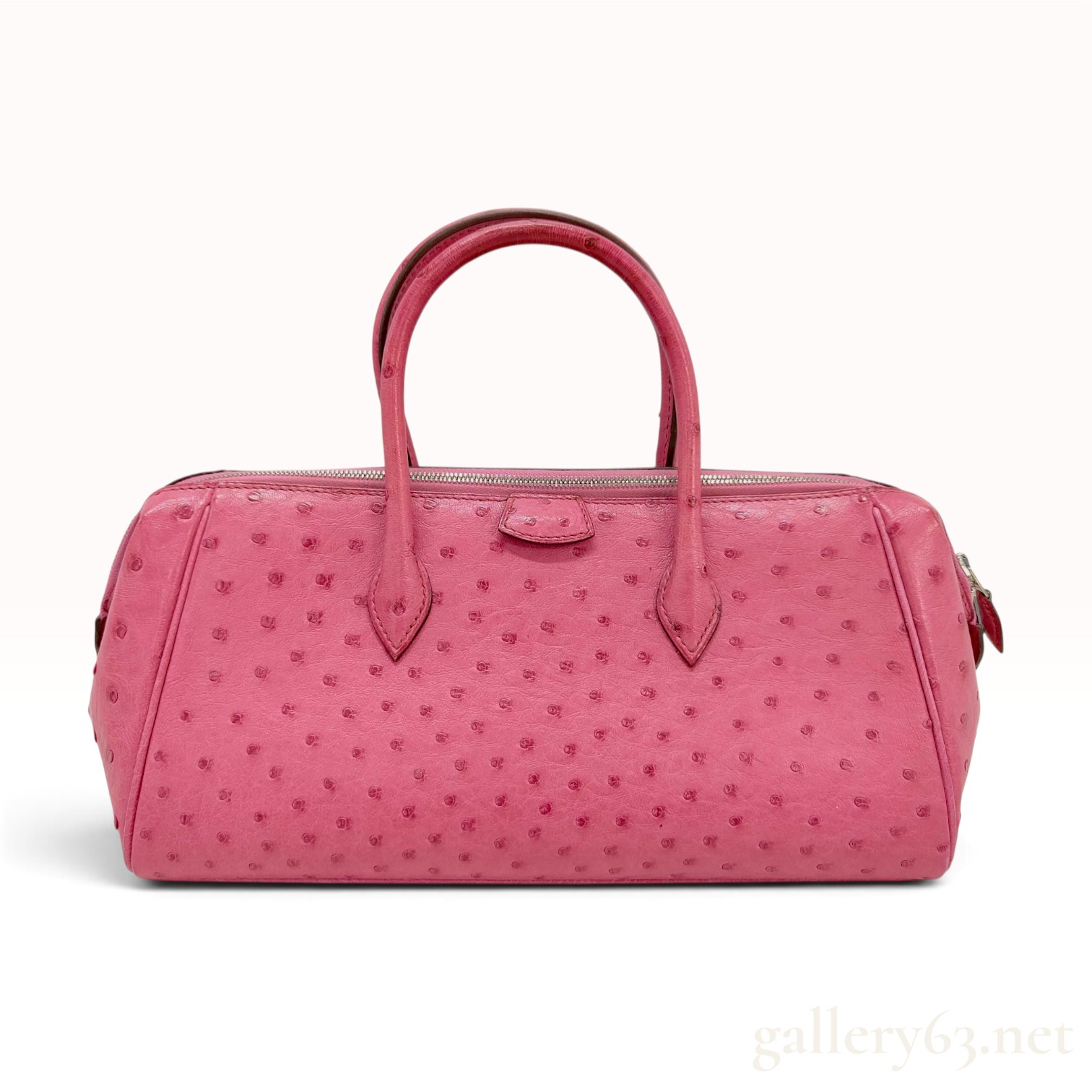 Hermes Fuchsia Ostrich Leather Paris Bombay 28 Bag