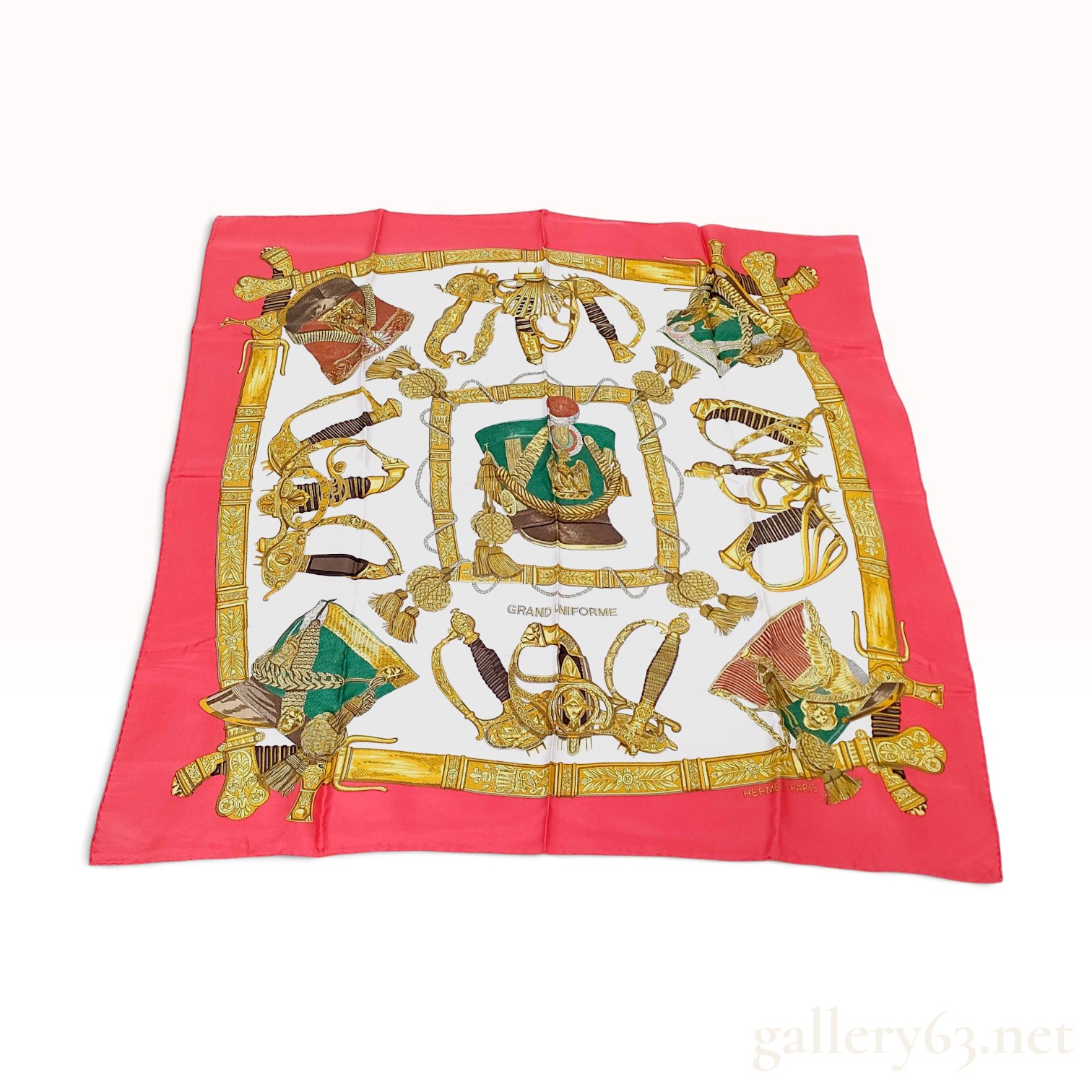 Hermes Grand Uniforme Silk Carre Scarf by Joachim Metz