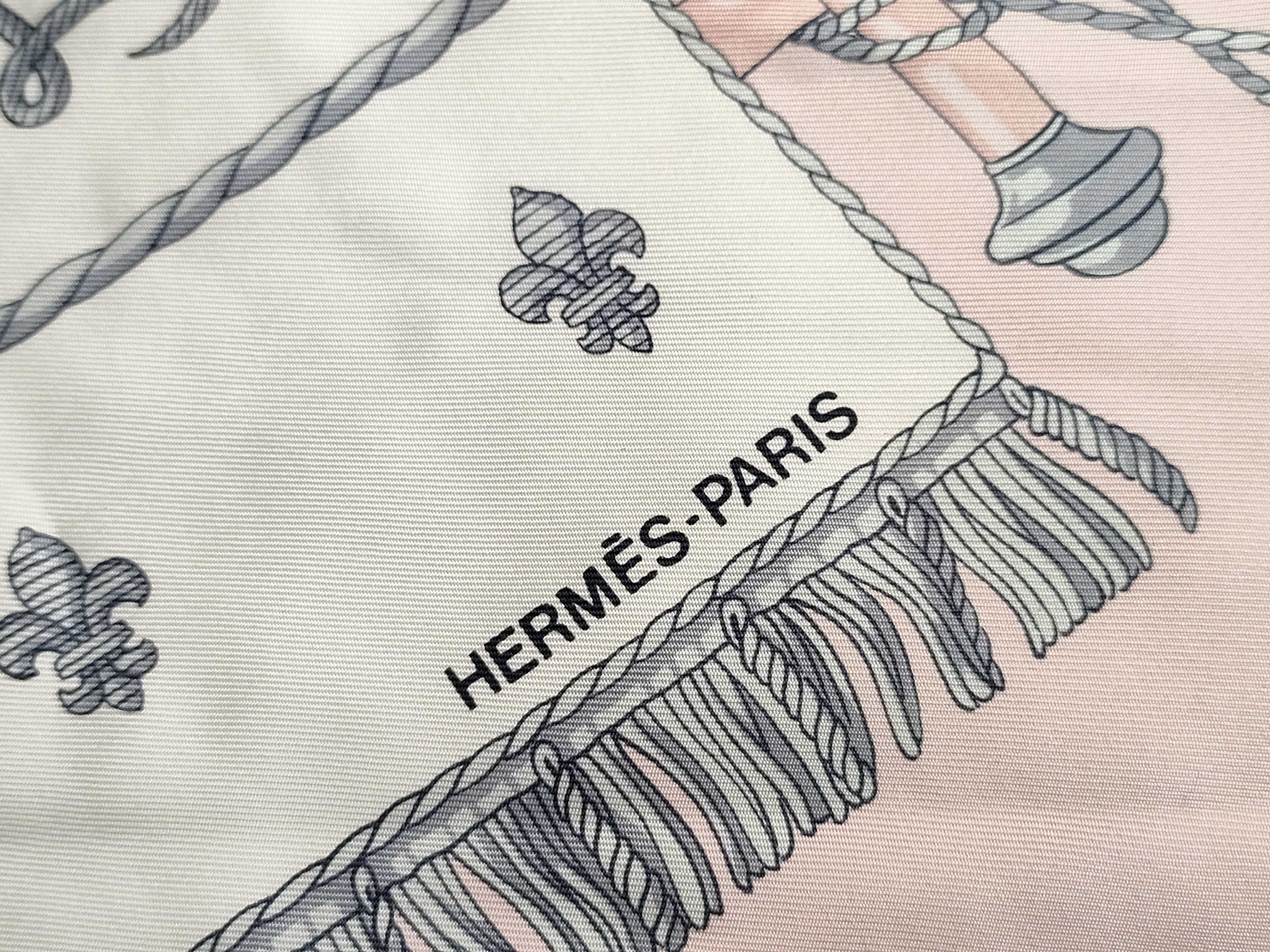 Hermes Vue du Carrosse de la Galere La Reale Silk Scarf