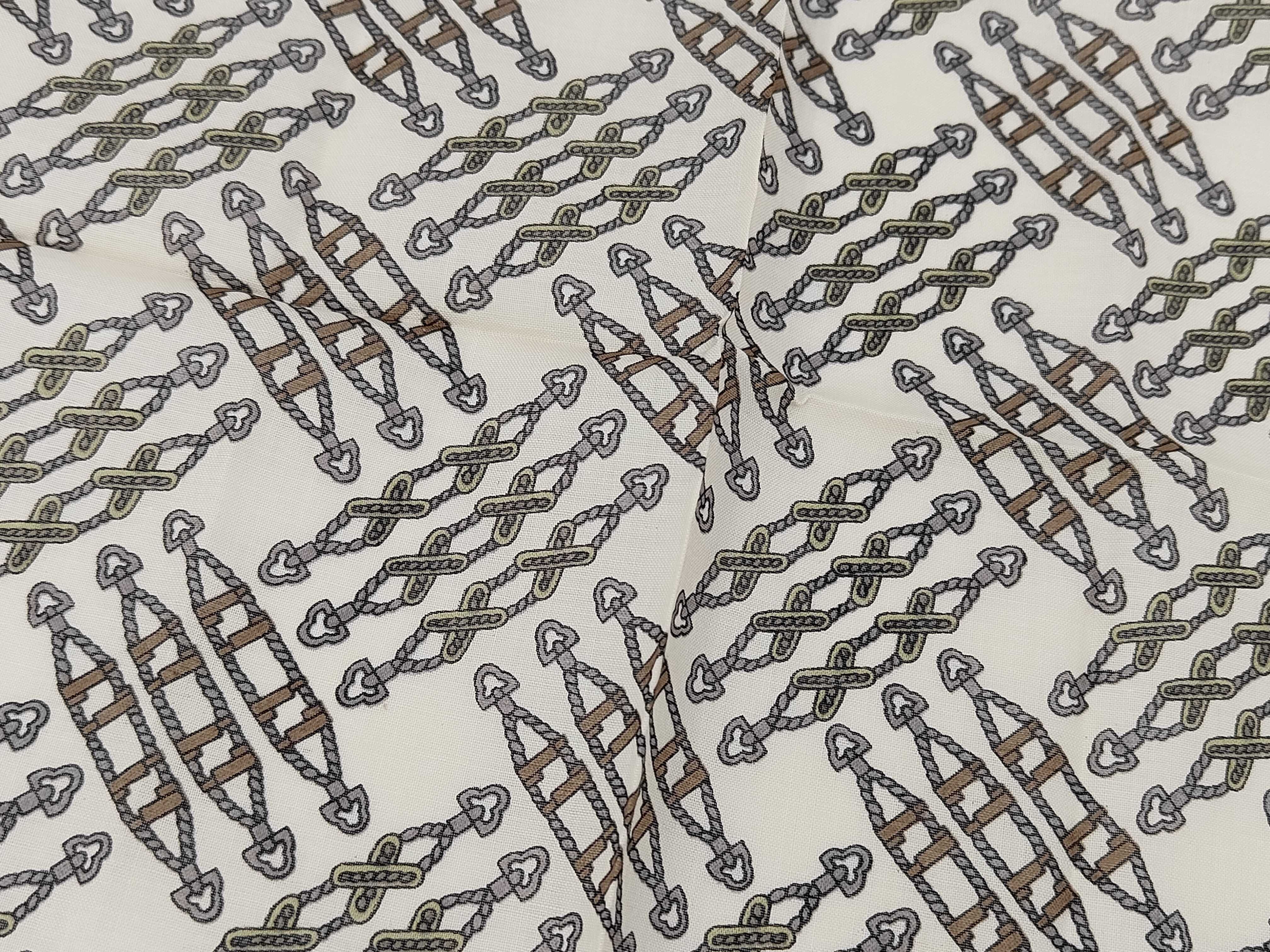 Paolo Gucci Vintage Geometric Motif Cotton Handkerchief