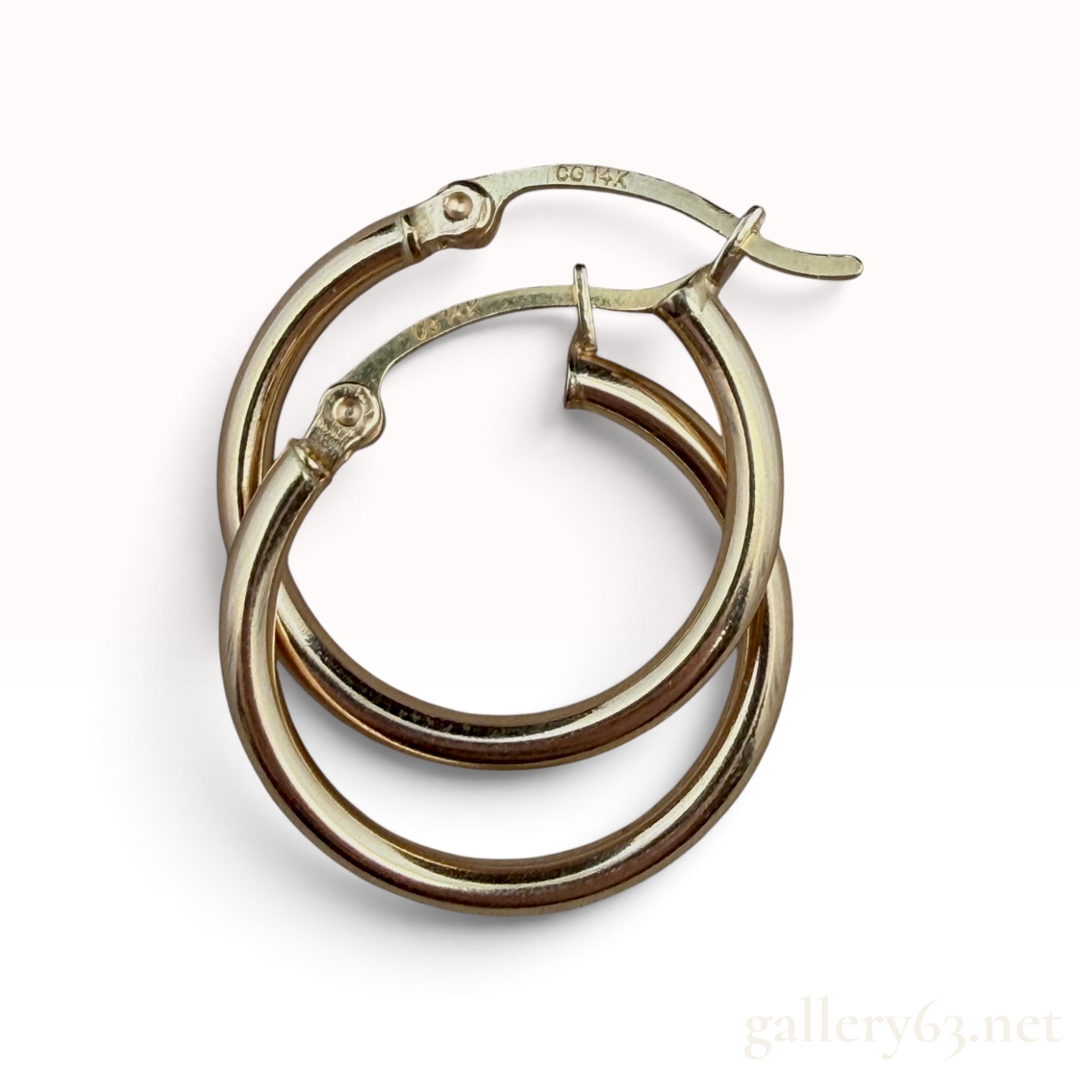 14k Yellow Gold Hoop Earrings