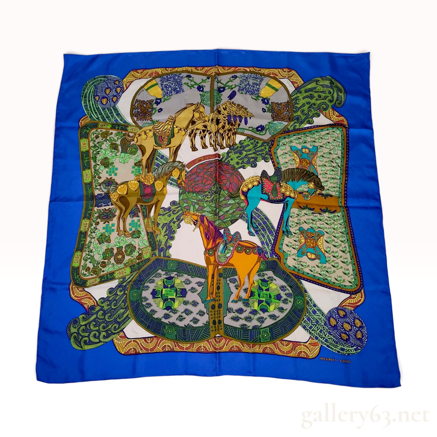 Hermes Art des Steppes 90cm Silk Scarf