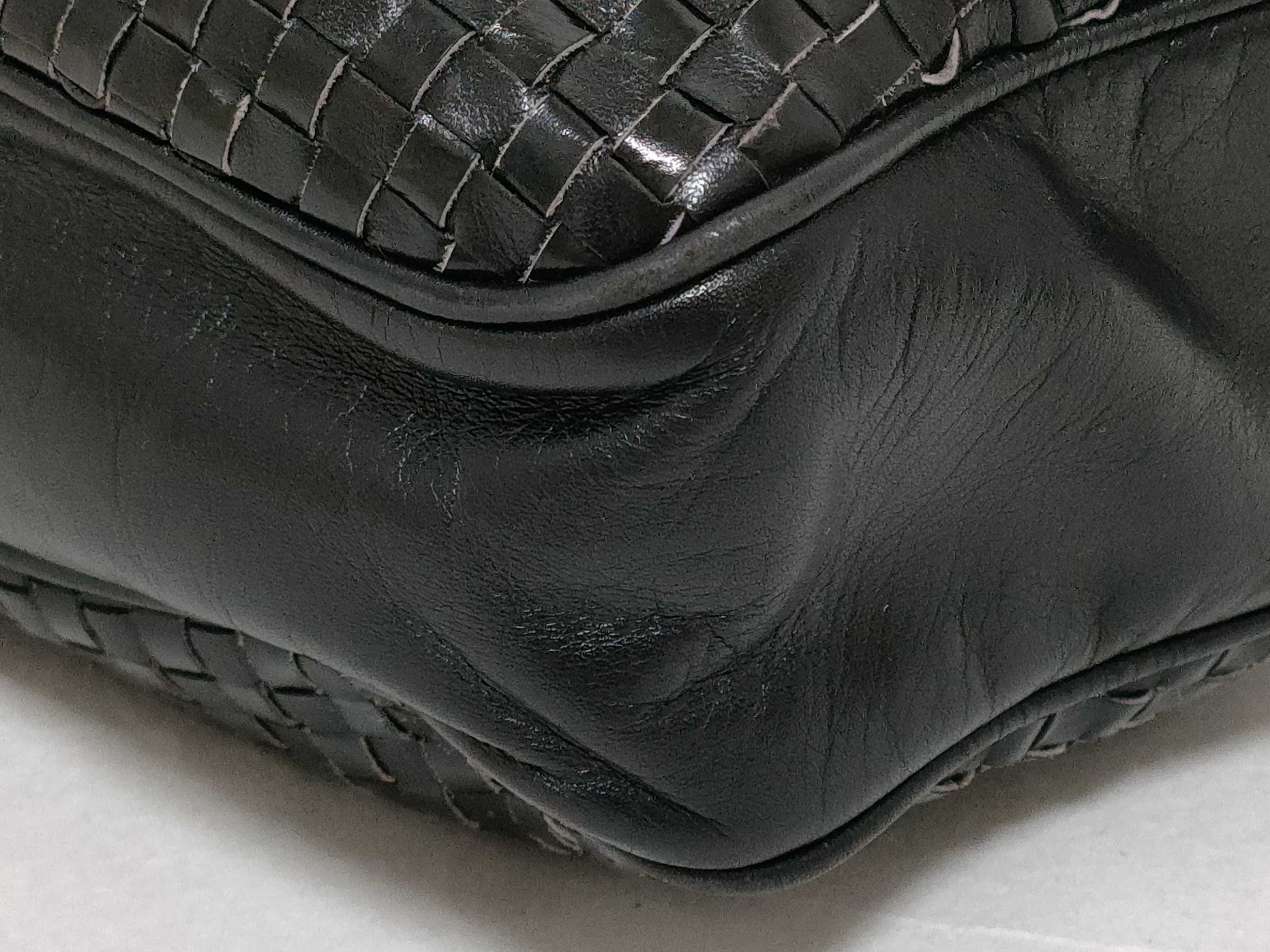 Vintage Fendi Woven Leather Dome Satchel