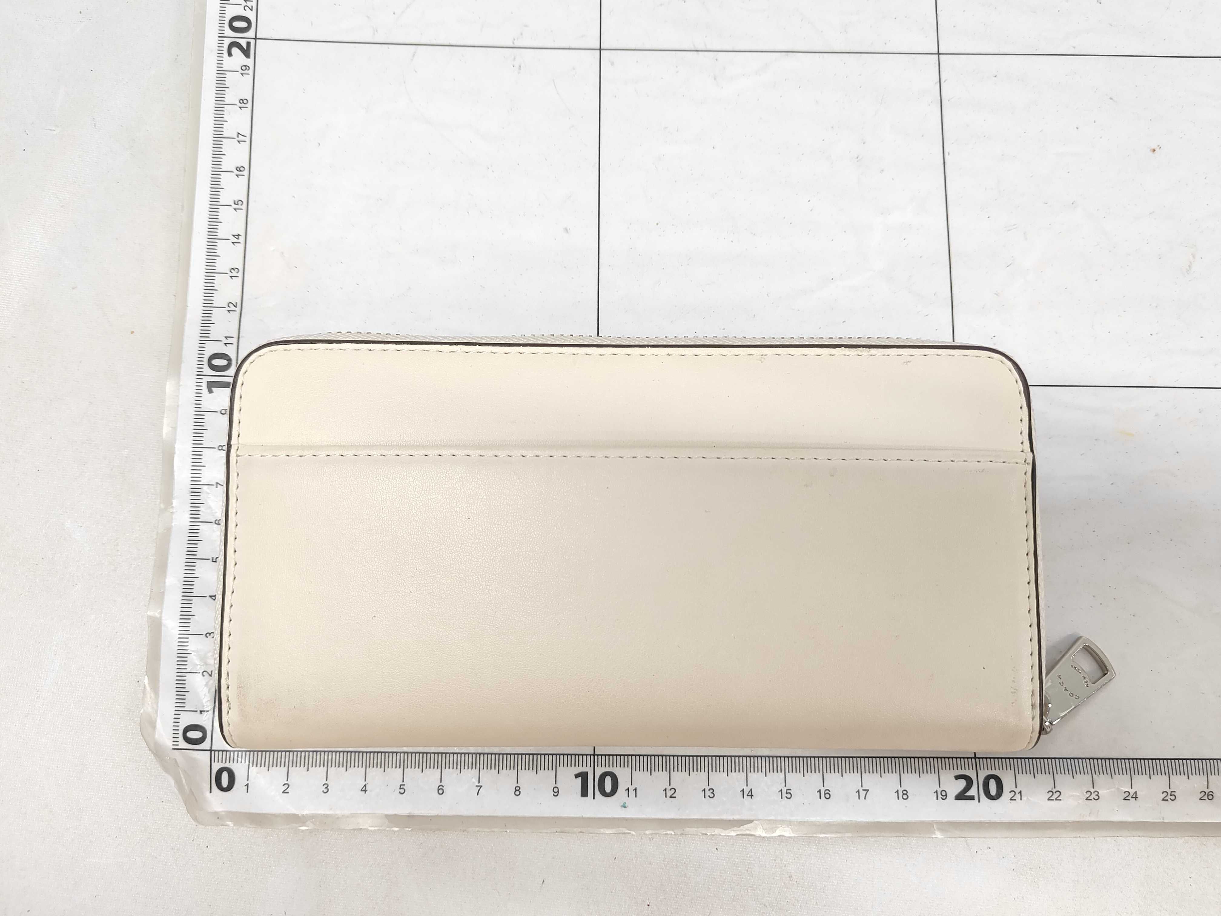Coach x Peanuts Snoopy and Woodstock Accordion Zip Wallet in Chalk Leather