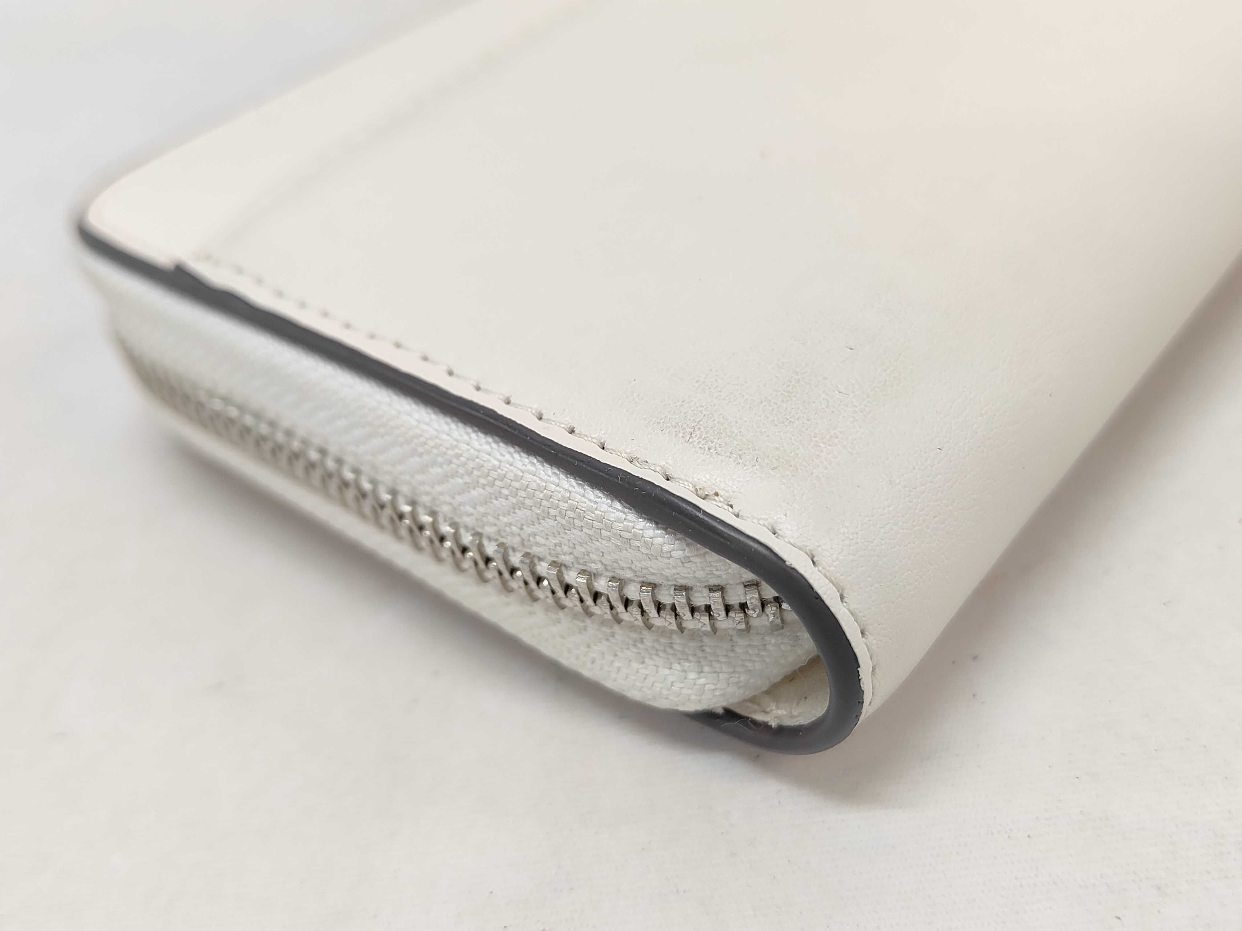 Coach x Peanuts Snoopy and Woodstock Accordion Zip Wallet in Chalk Leather