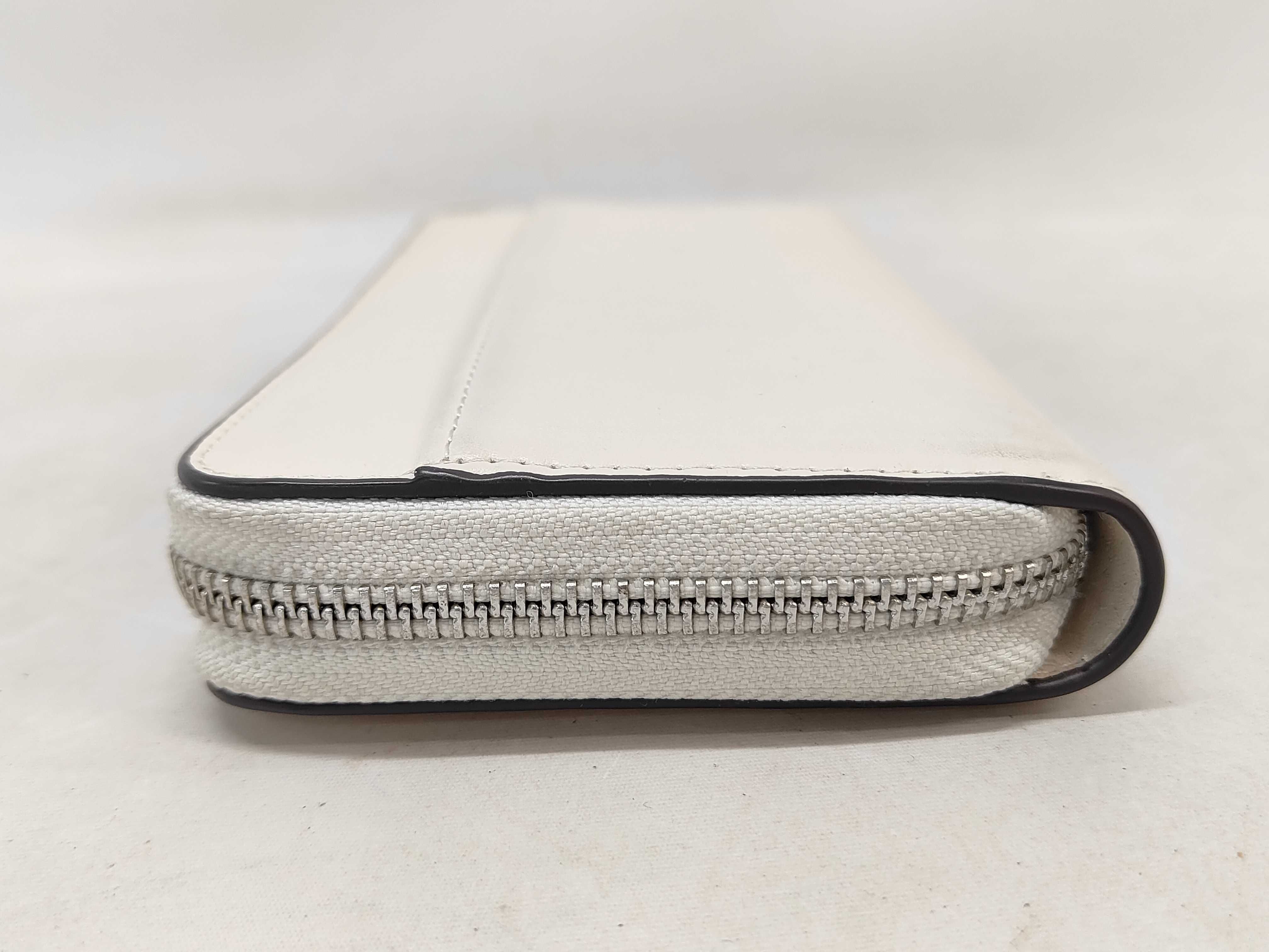 Coach x Peanuts Snoopy and Woodstock Accordion Zip Wallet in Chalk Leather