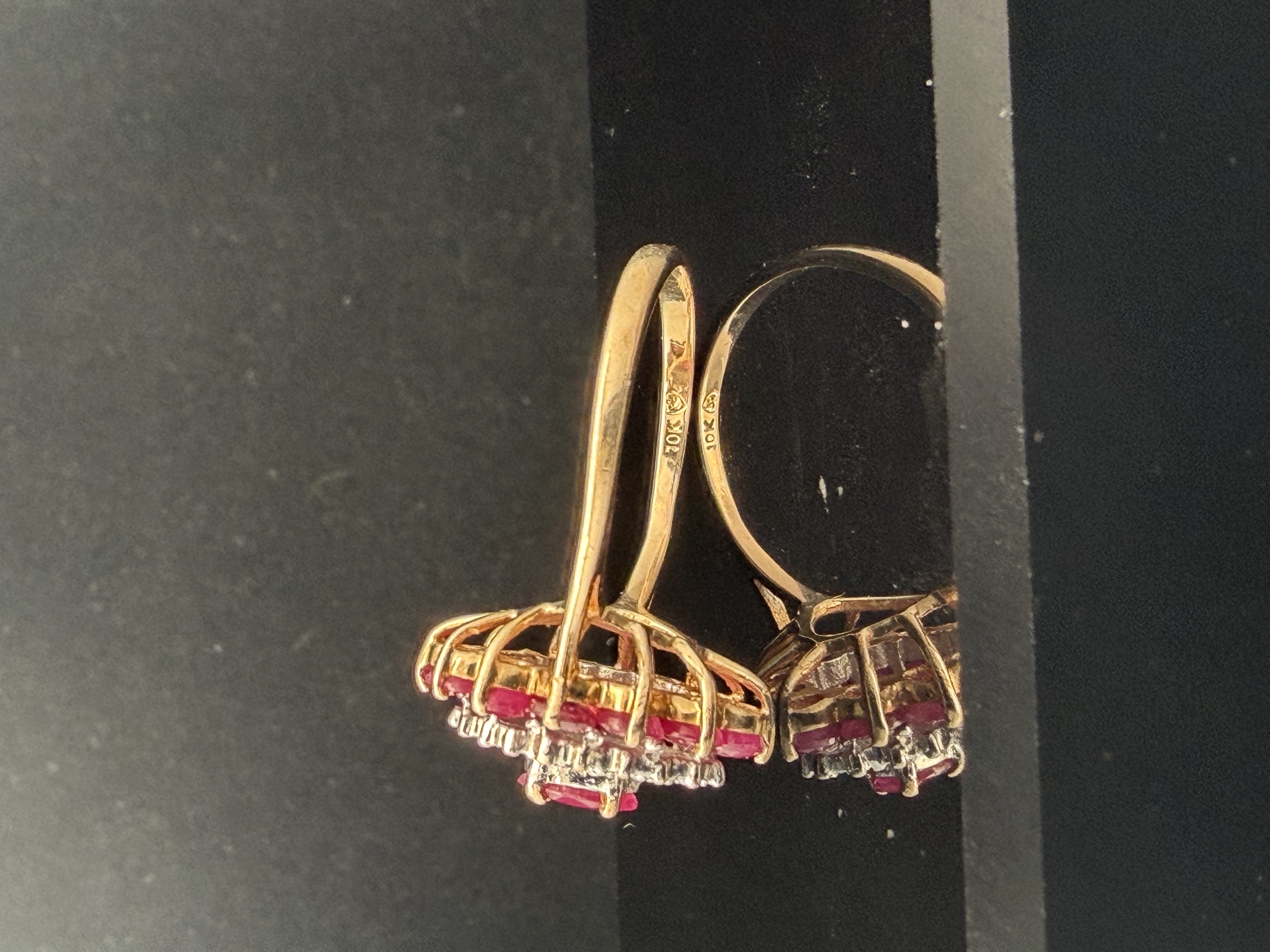 10k Ruby Diamond Cocktail Ring