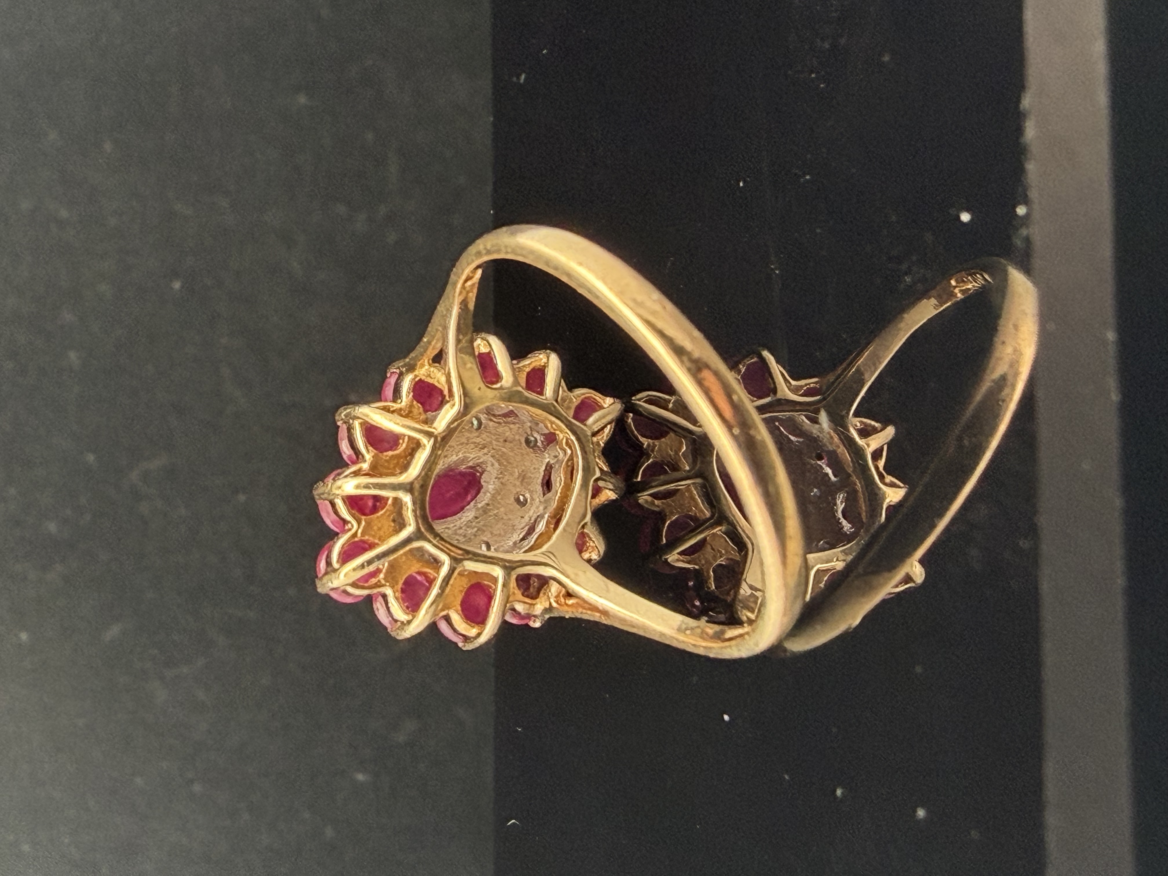 10k Ruby Diamond Cocktail Ring