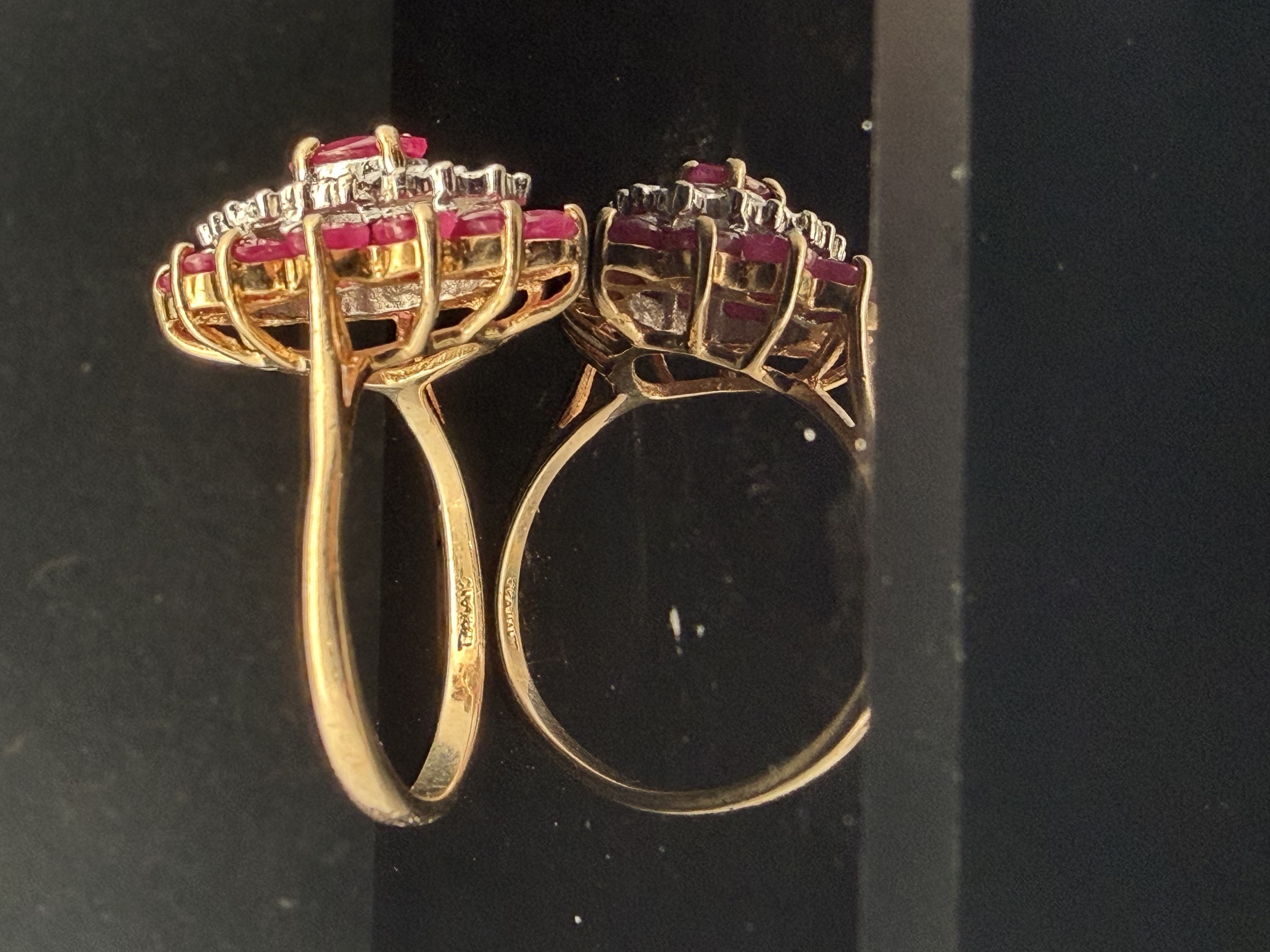 10k Ruby Diamond Cocktail Ring