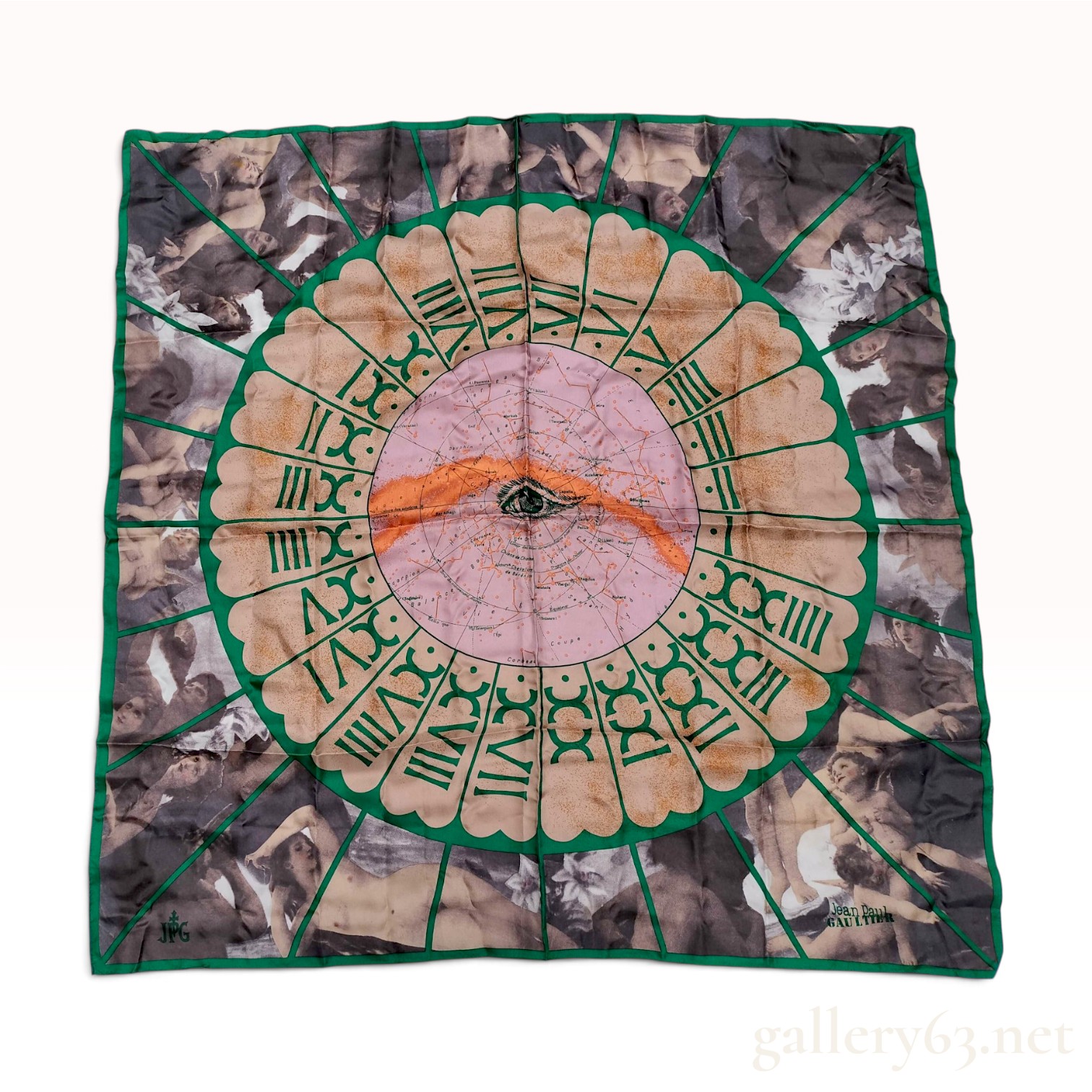 Jean Paul Gaultier Constellation Print Silk Scarf, Moonbat Co. ltd