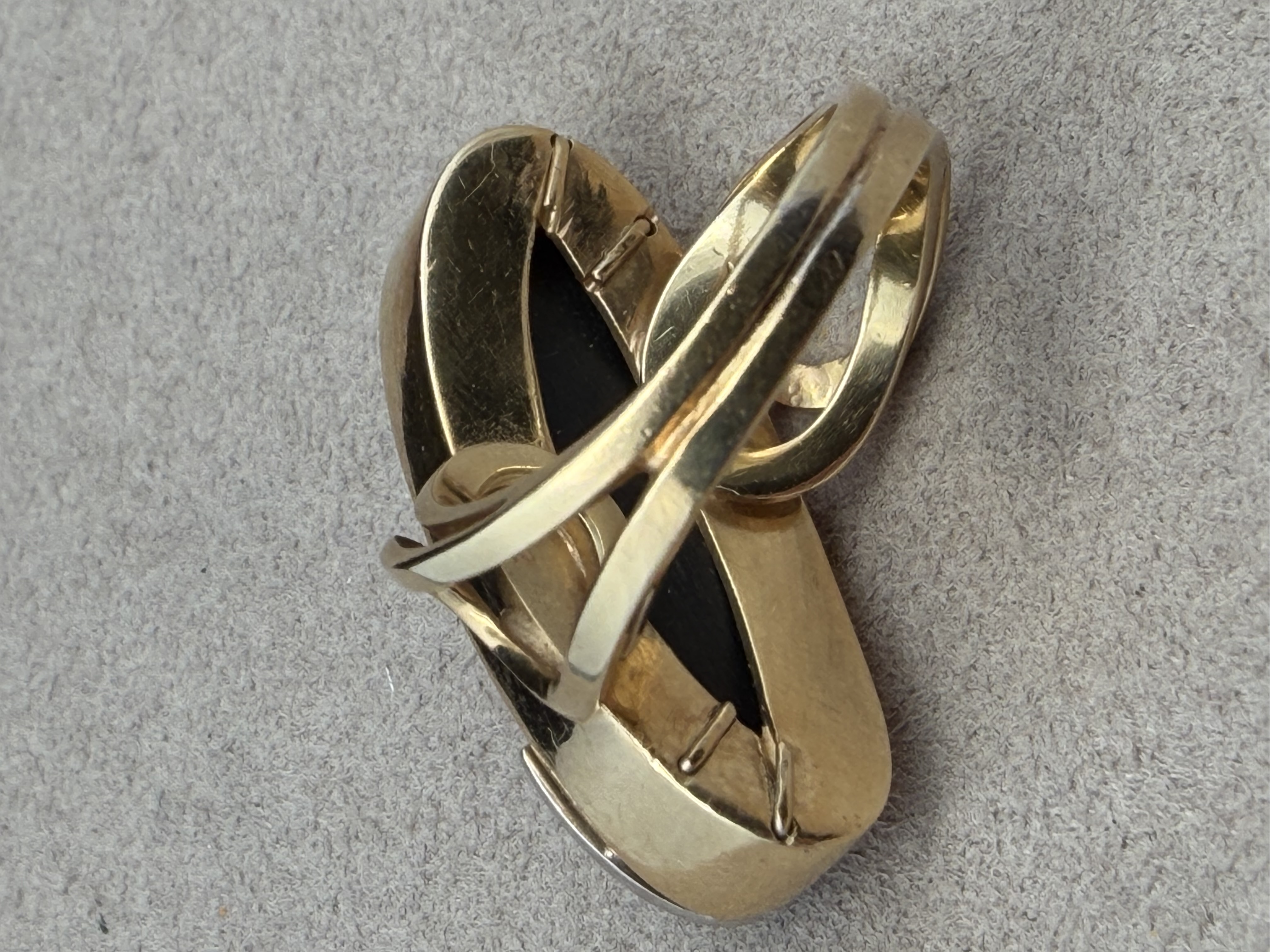 14k Onyx Diamond Ring