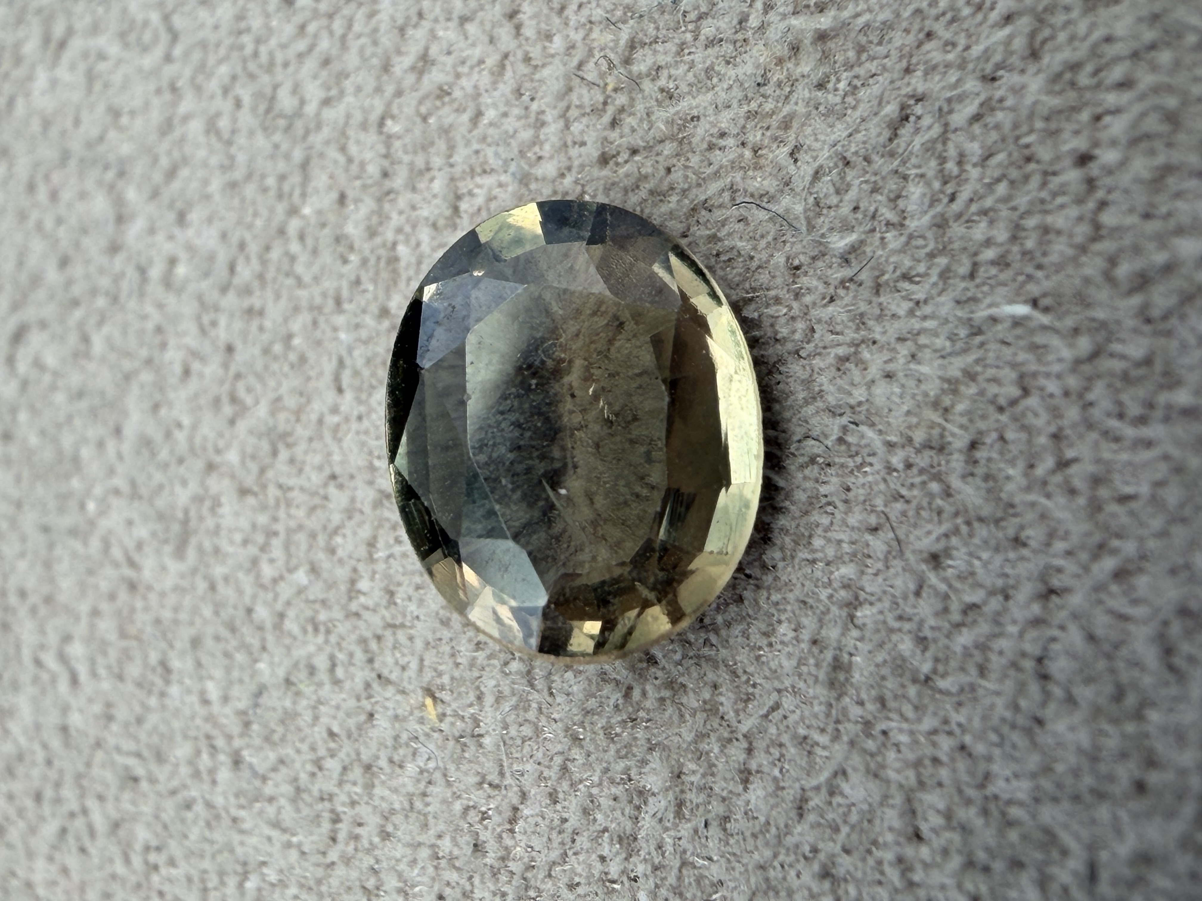 Certified Natural Greenish Orange Sapphire