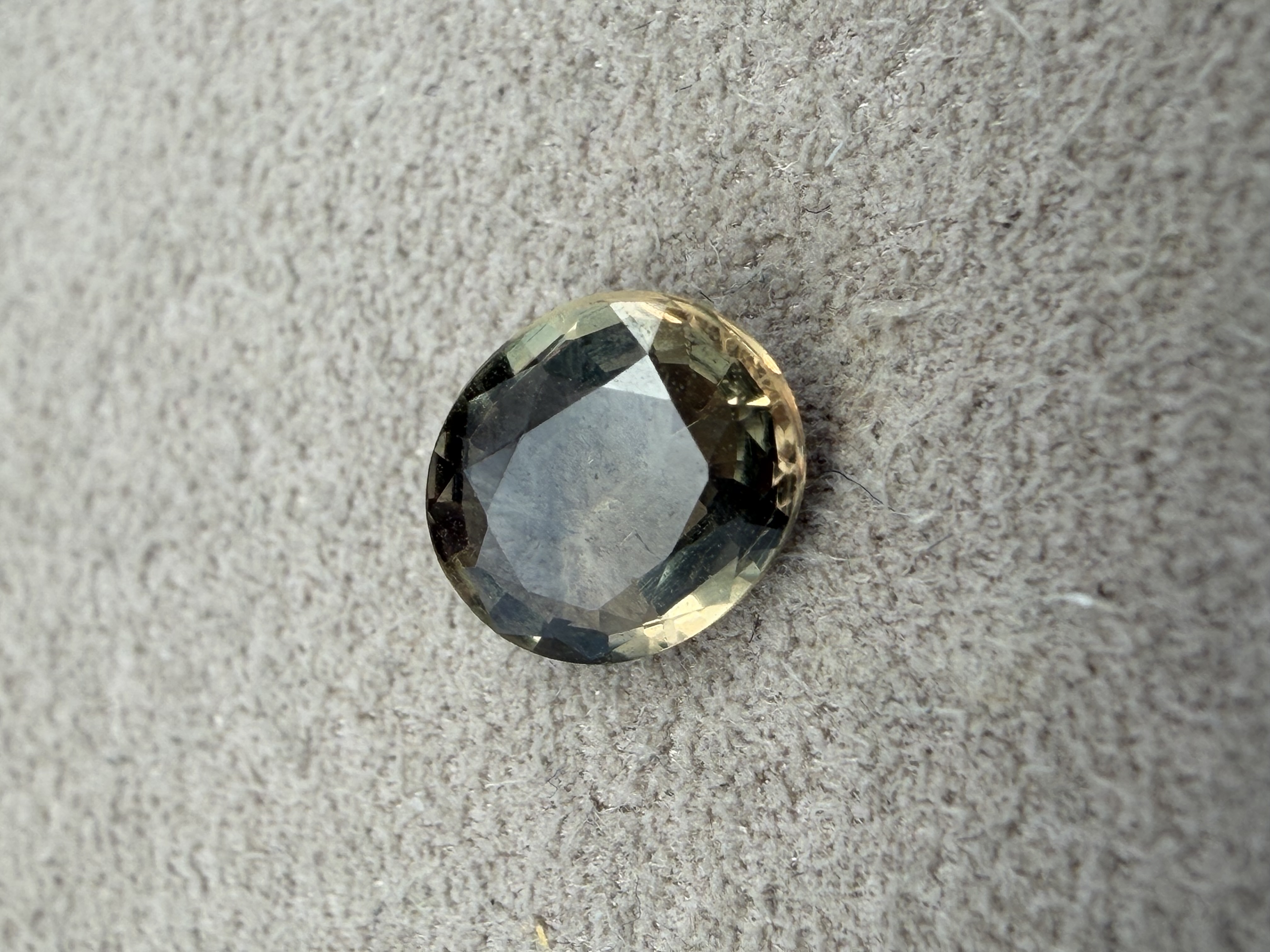 Certified Natural Greenish Orange Sapphire
