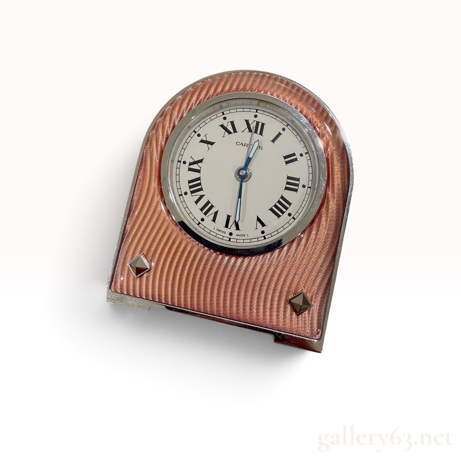 Cartier Guilloche Travel Clock