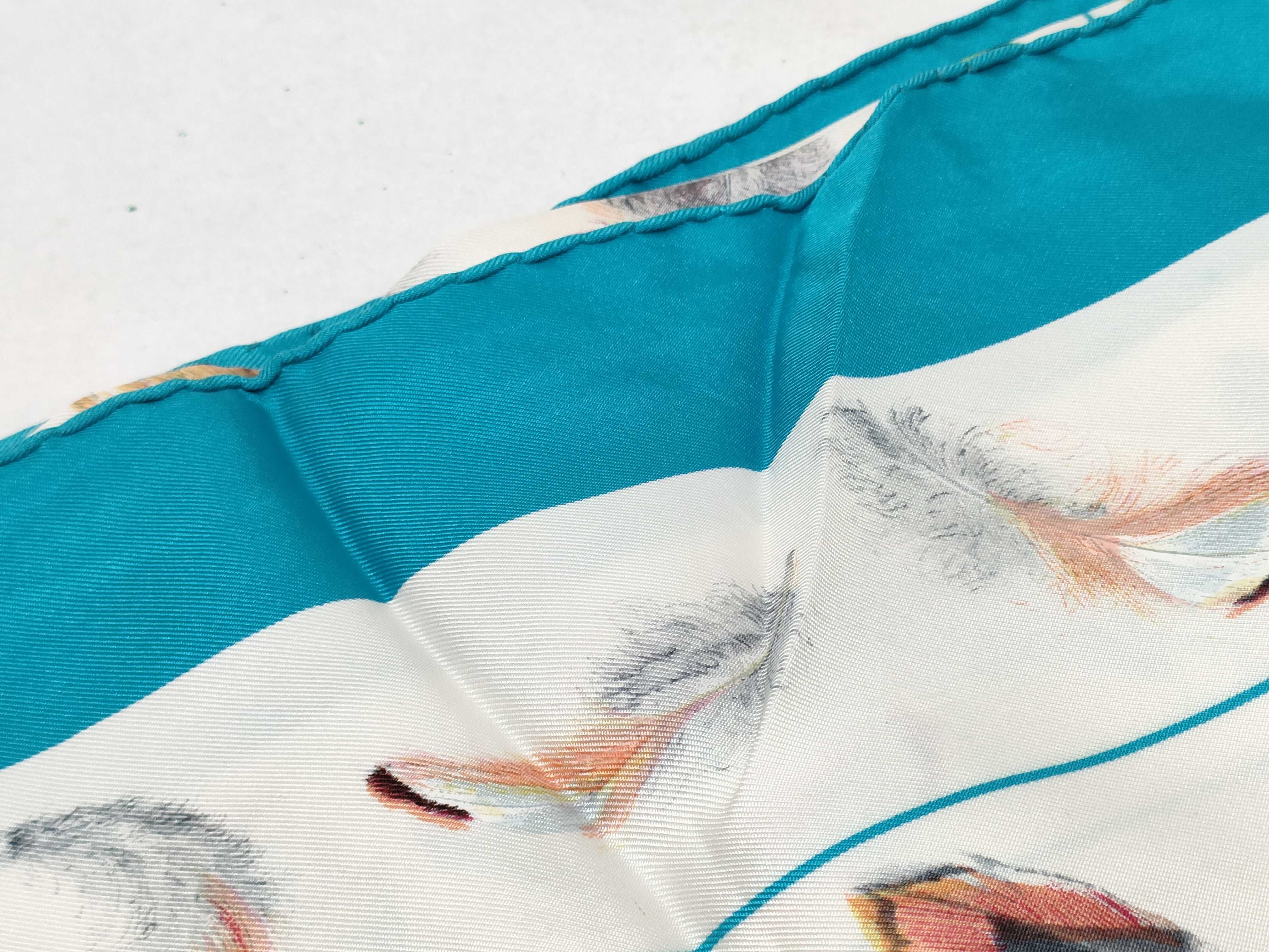 Hermes Plumes Silk Carre Scarf by Henri de Linares