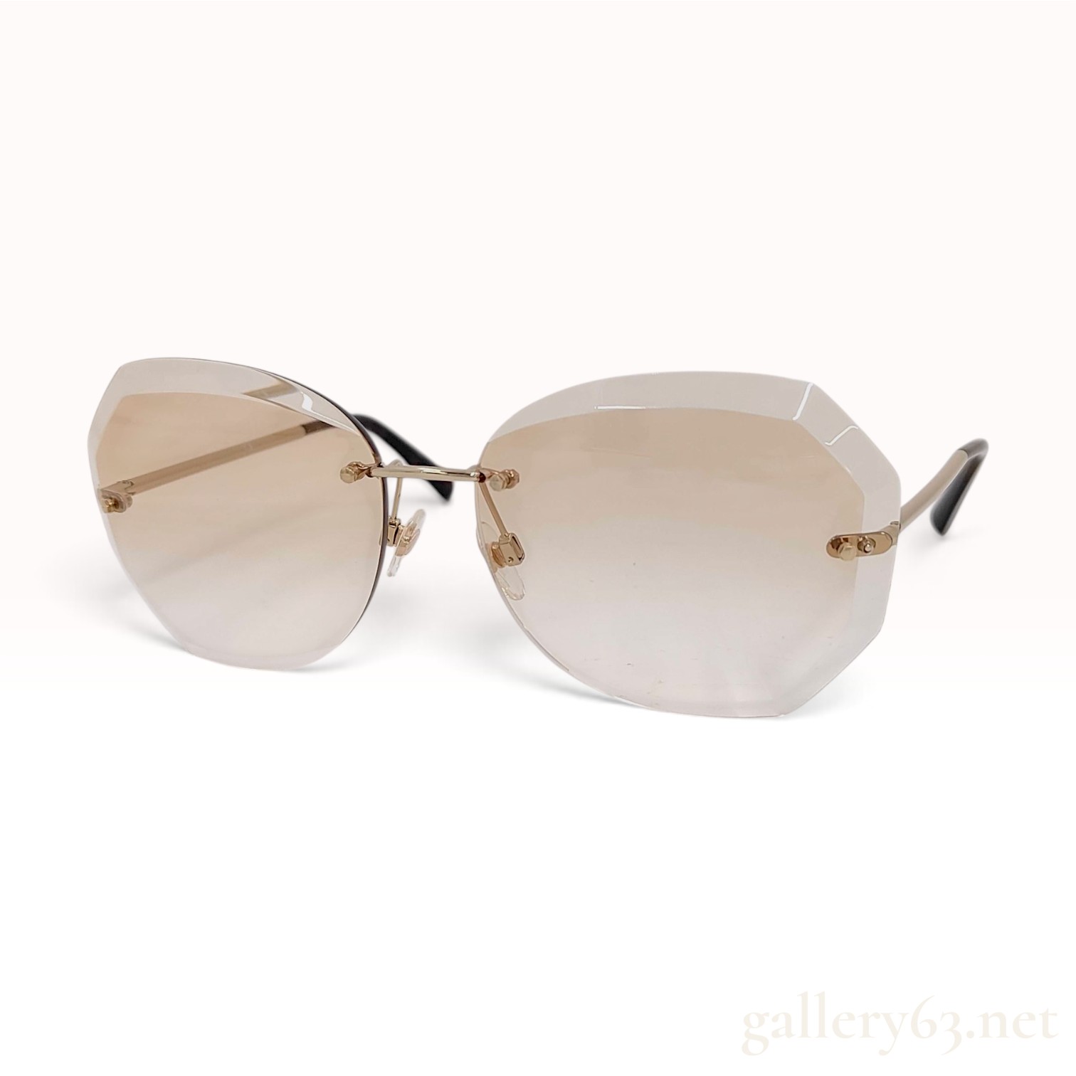 Chanel 4220 Rimless Butterfly Sunglasses with Brown Gradient Lenses