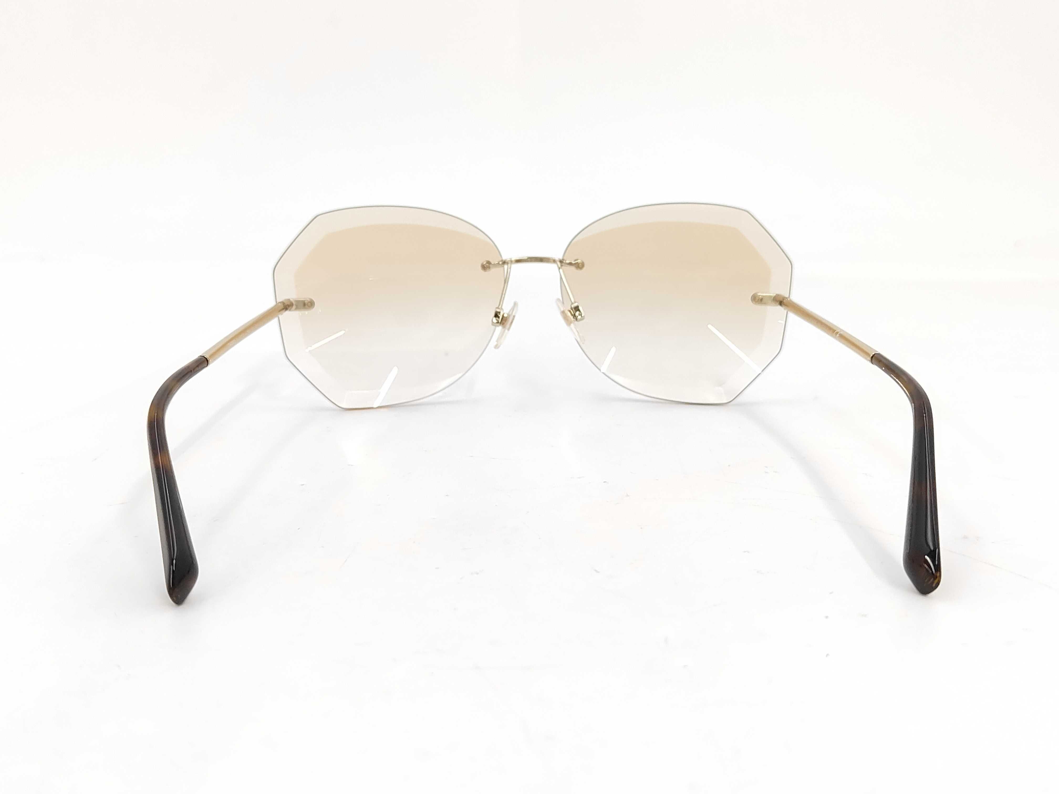 Chanel 4220 Rimless Butterfly Sunglasses with Brown Gradient Lenses