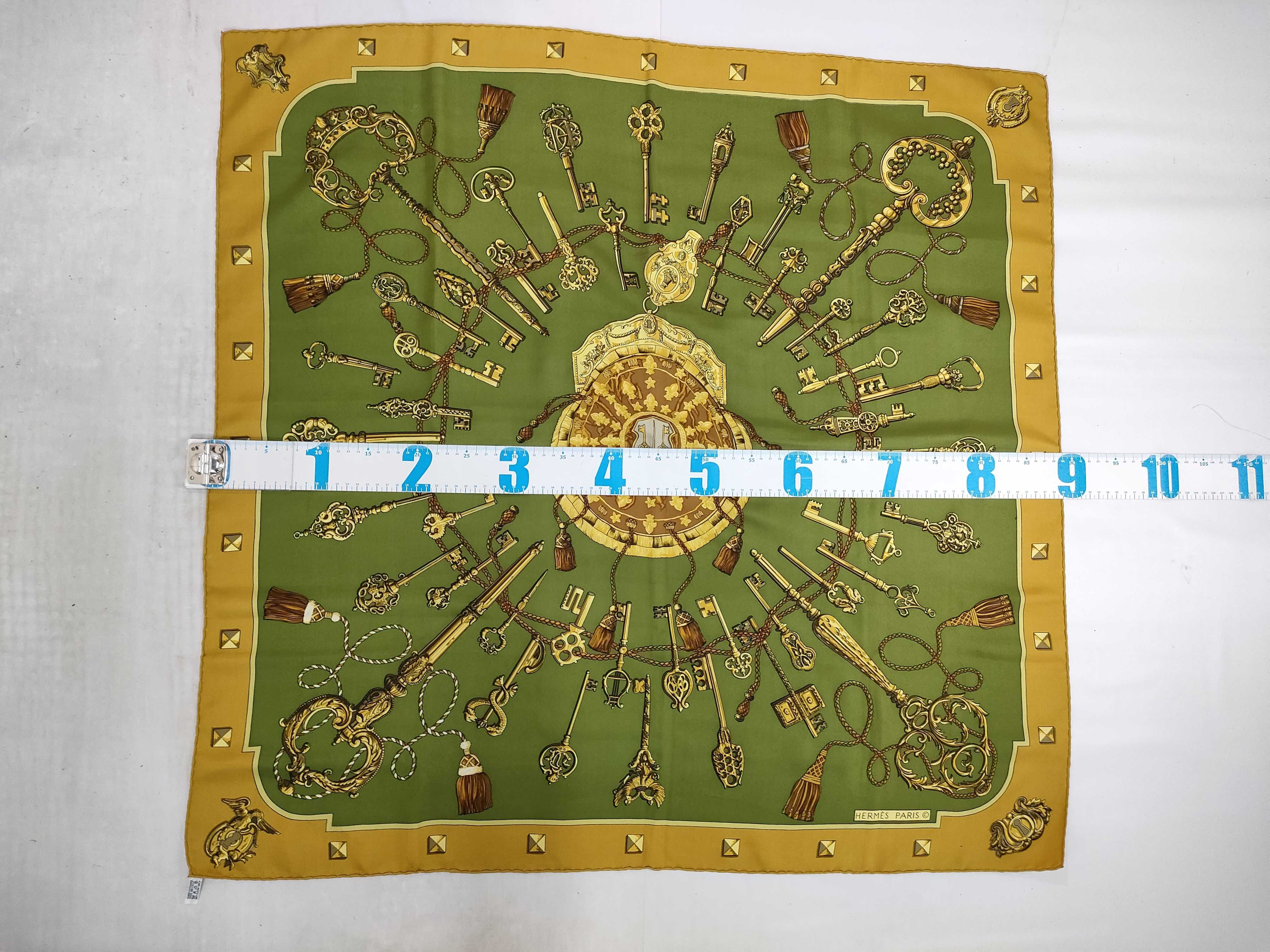 Hermes Les Clefs Silk Scarf by Caty Latham