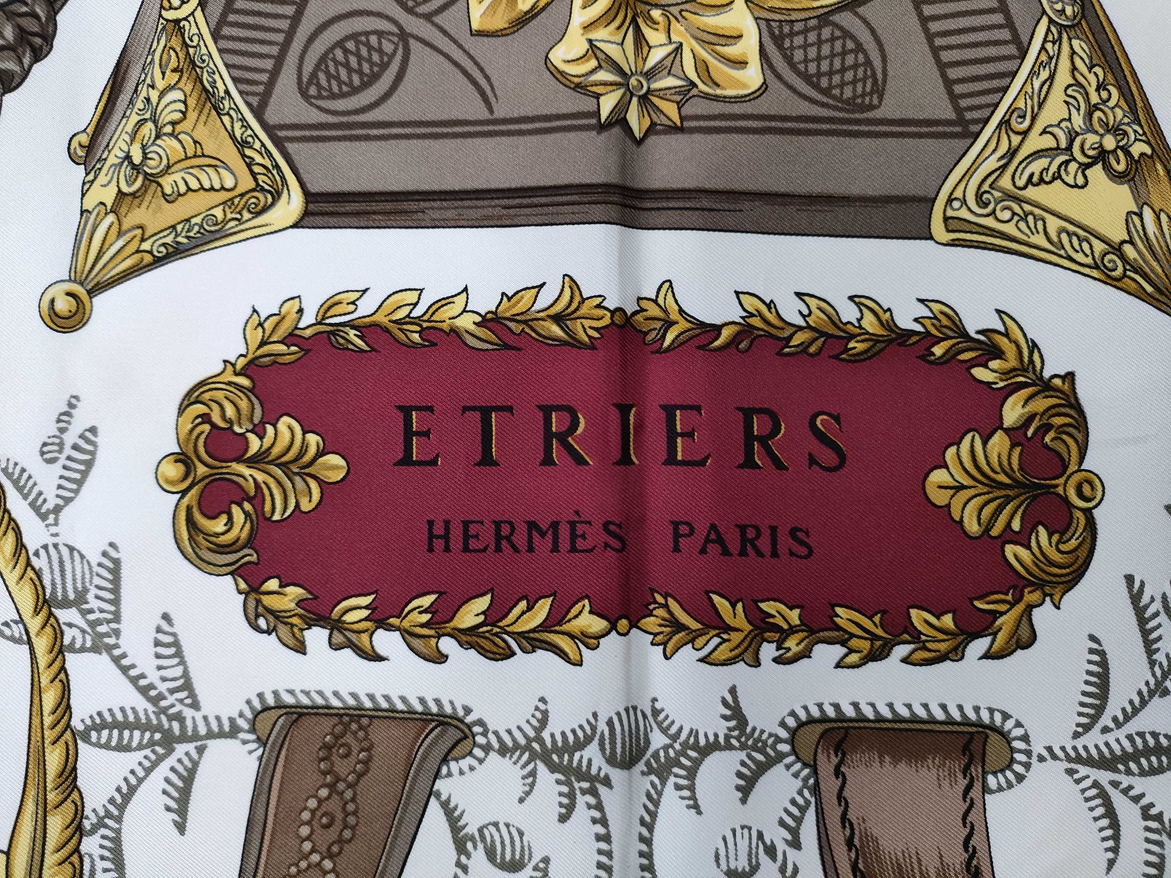 Hermes Etriers Silk Scarf