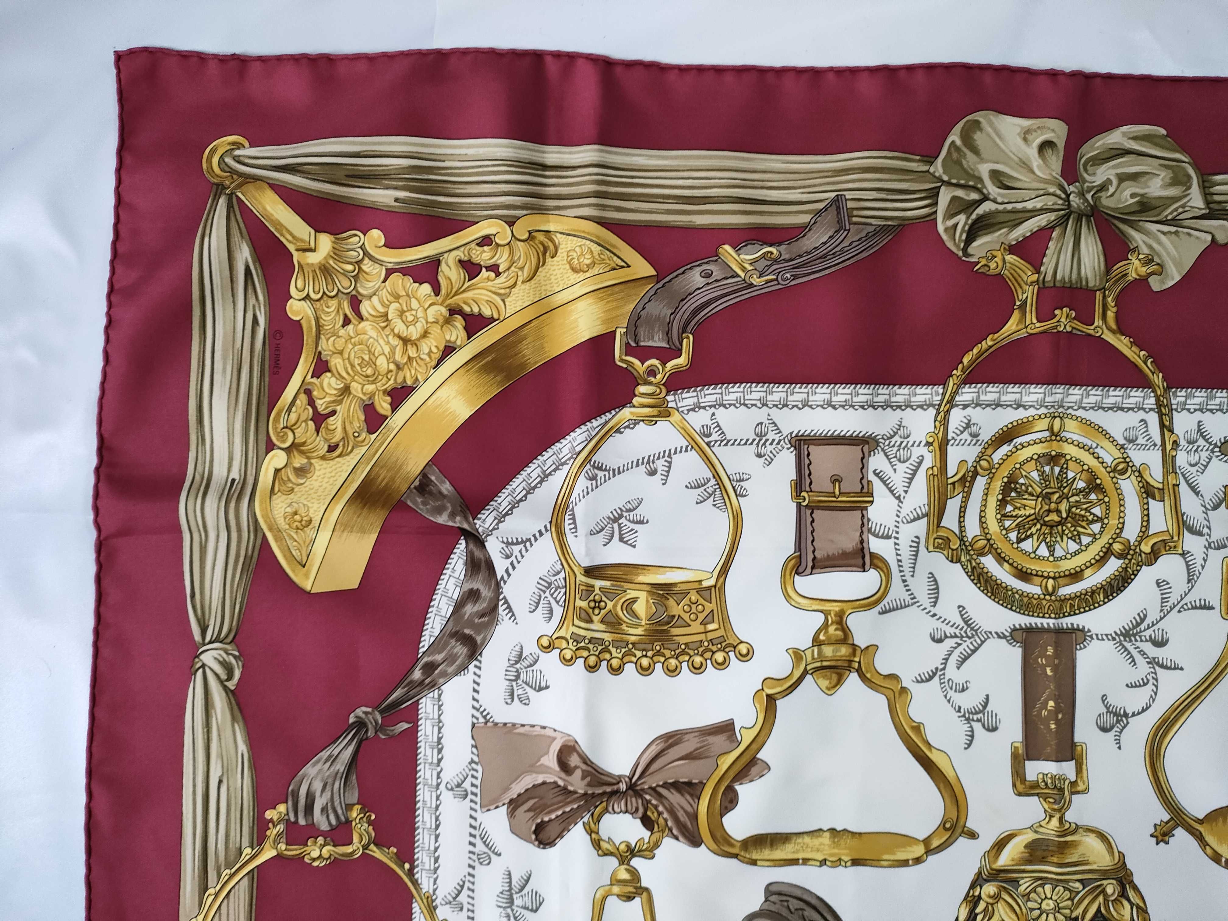 Hermes Etriers Silk Scarf