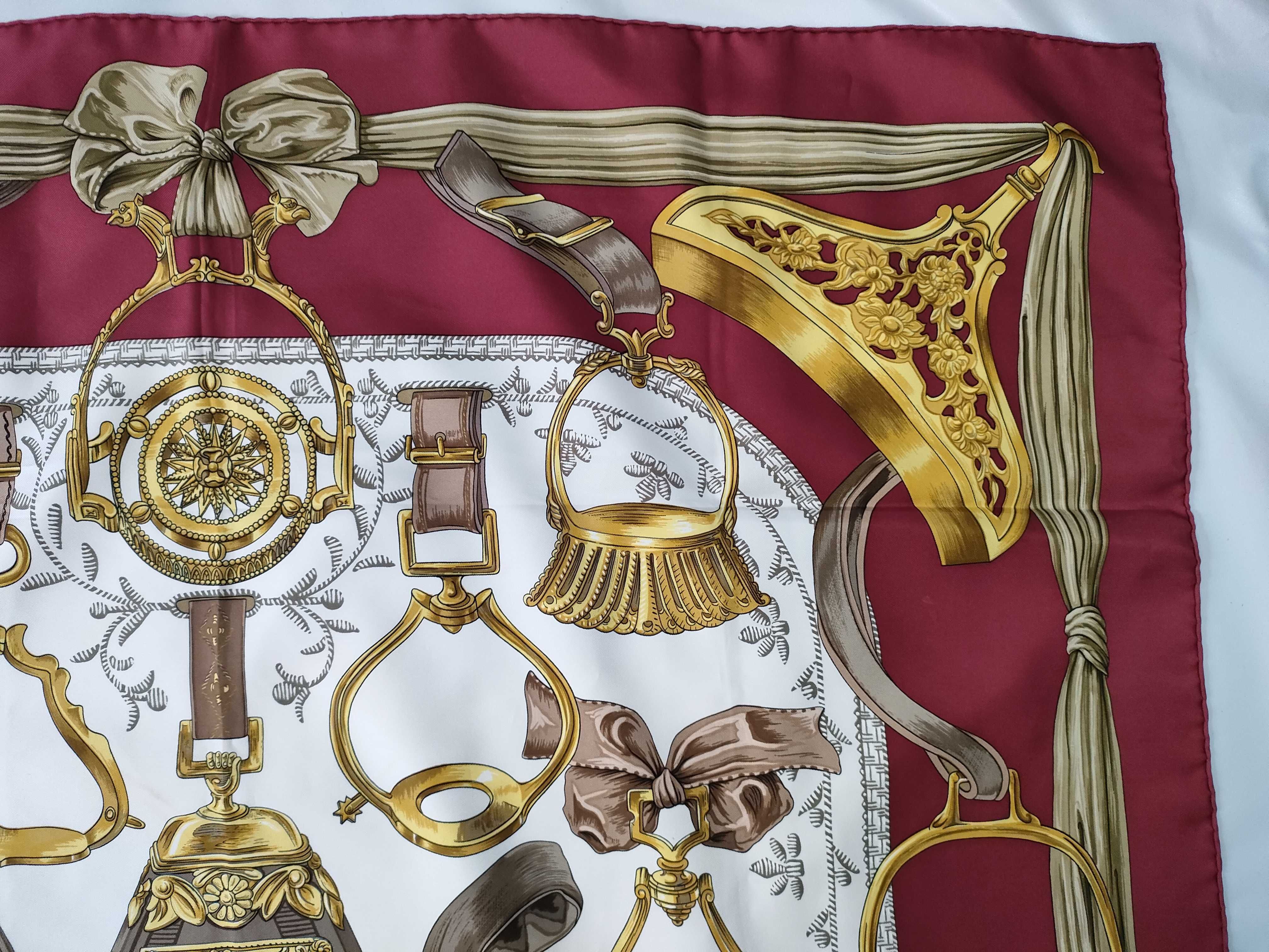 Hermes Etriers Silk Scarf
