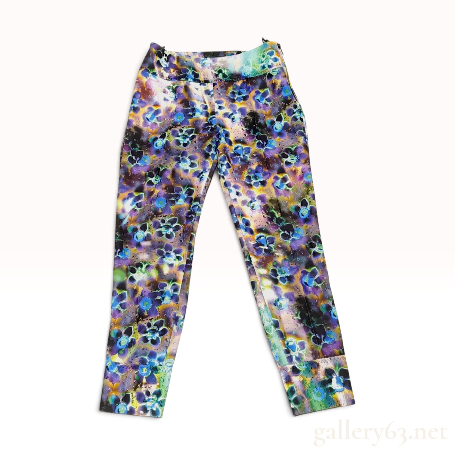 Prada SS18 Liquid Daisy Print Cropped Trousers