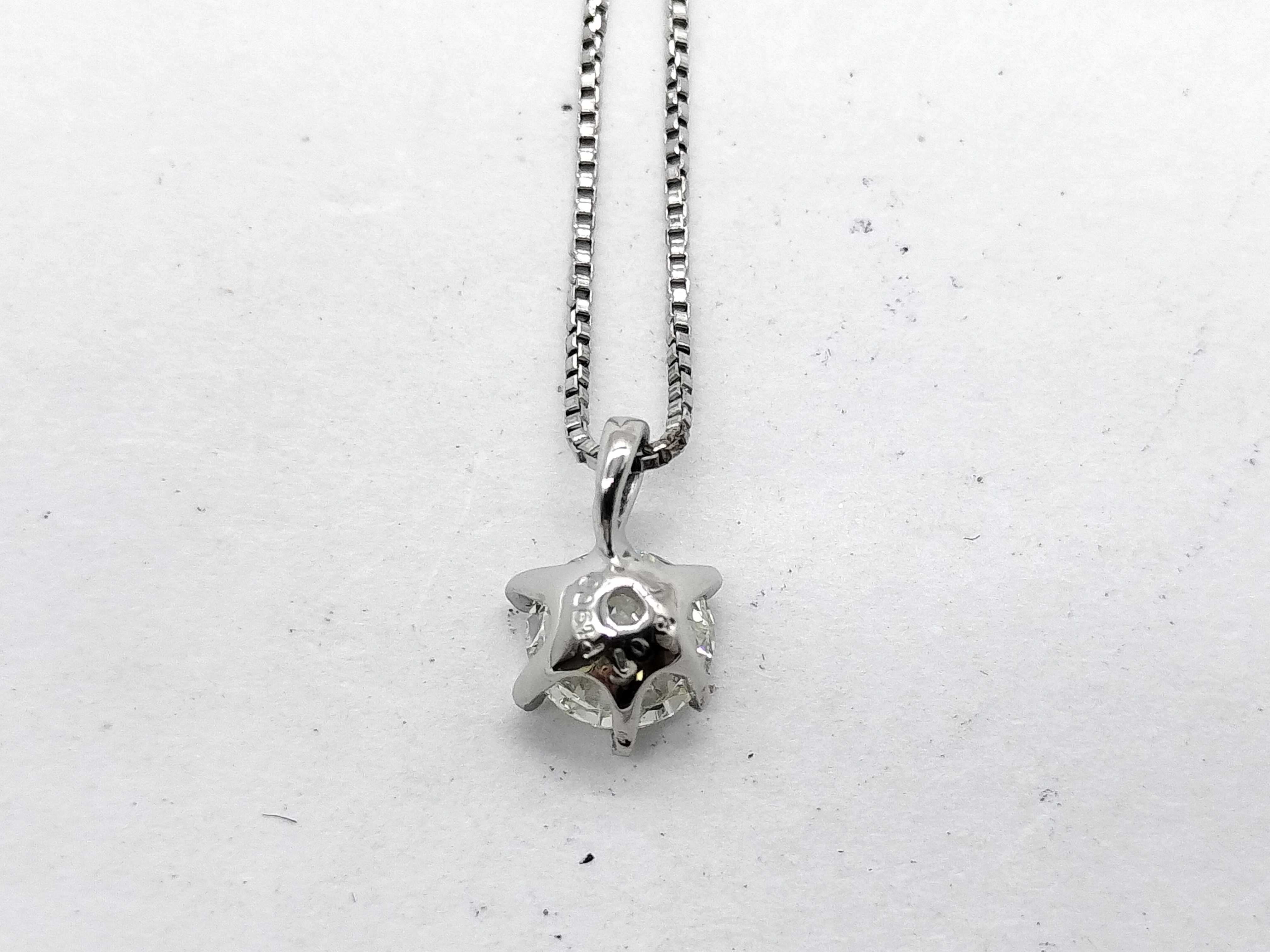 0.301ct Natural Diamond and Platinum Solitaire Pendant Necklace W/CGL Memo