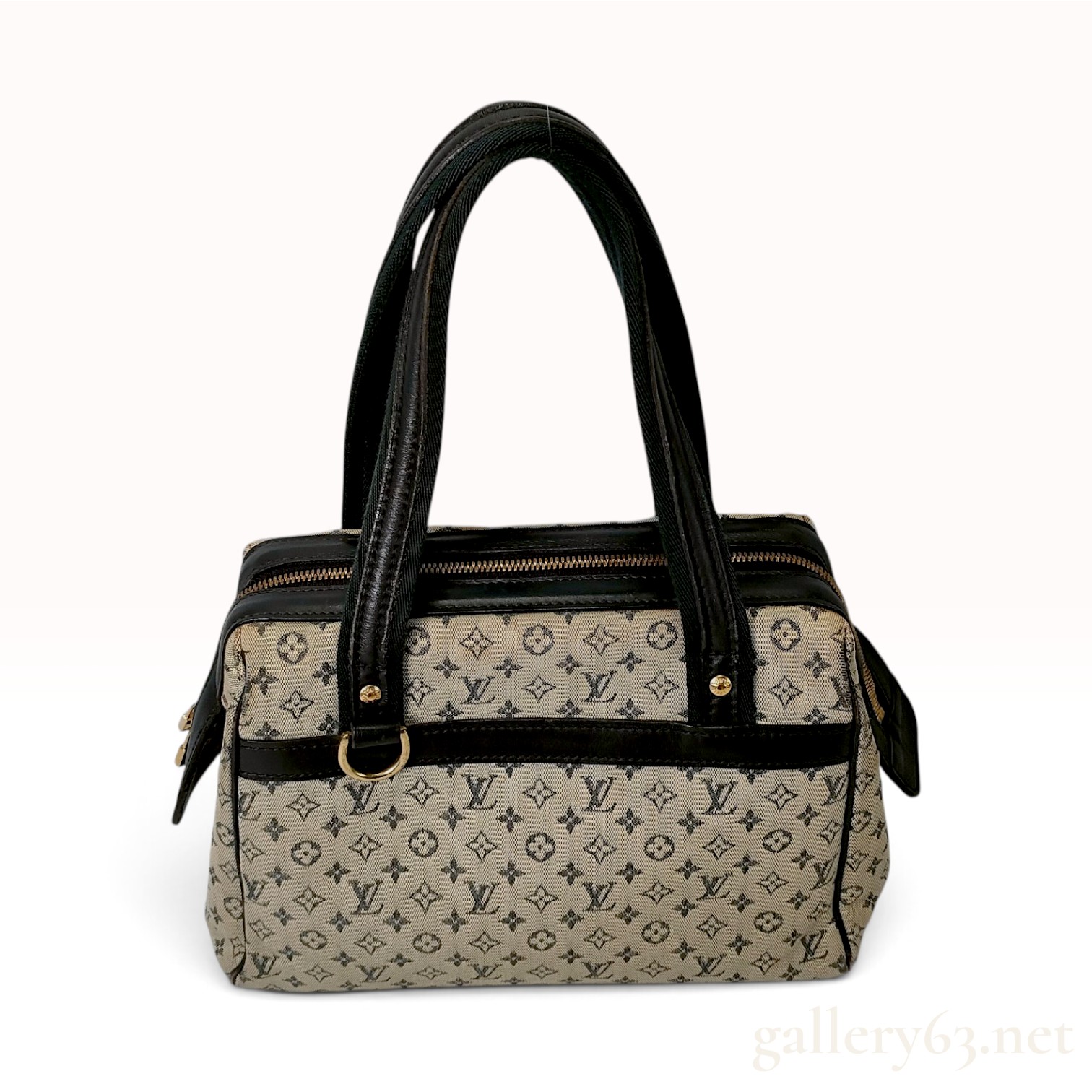 Vintage Louis Vuitton Monogram Mini Lin Josephine PM Blue Jacquard Canvas Handbag