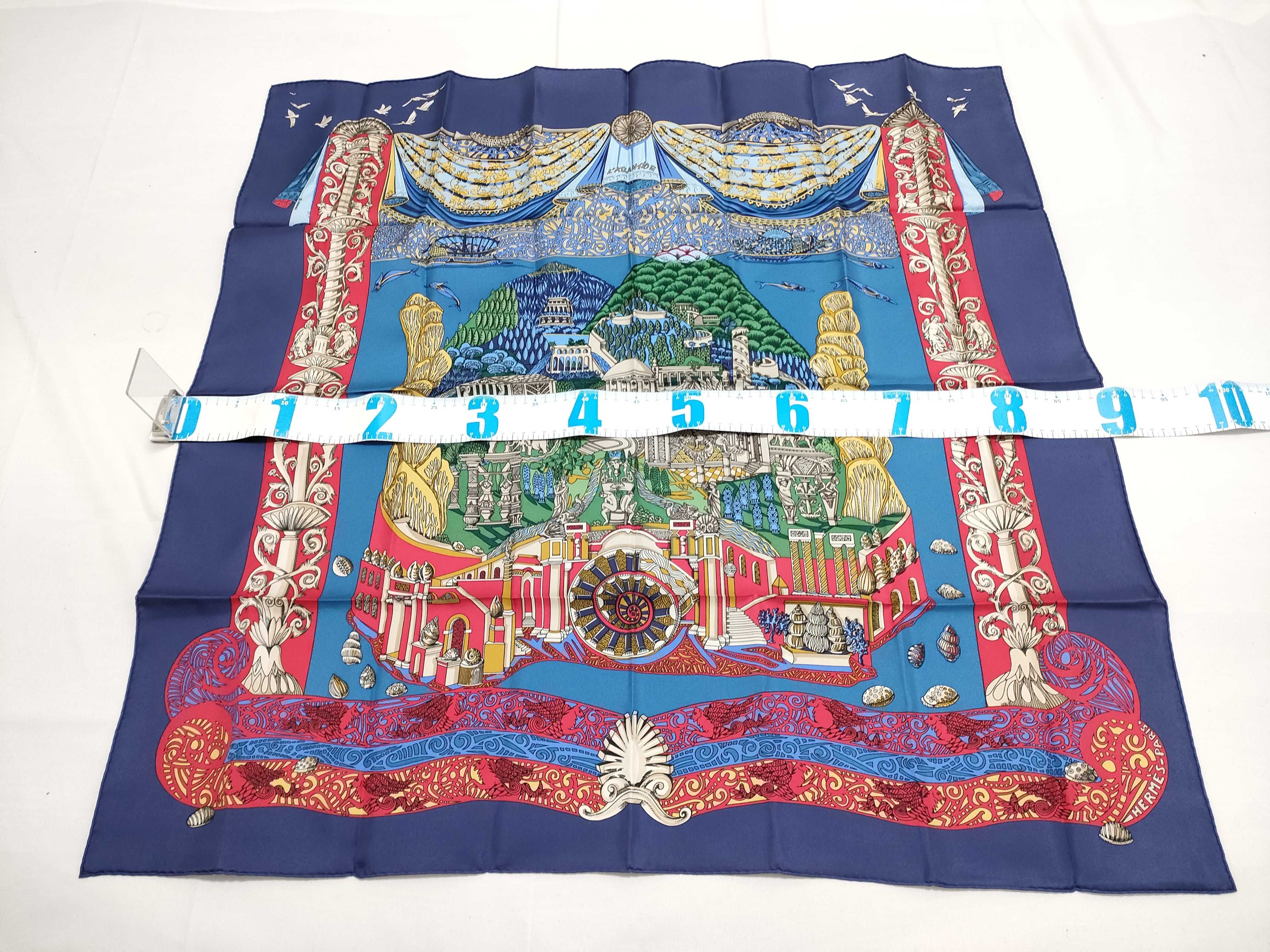 Vintage Hermes L'Atlantide (The Atlantis) Silk Carre 90